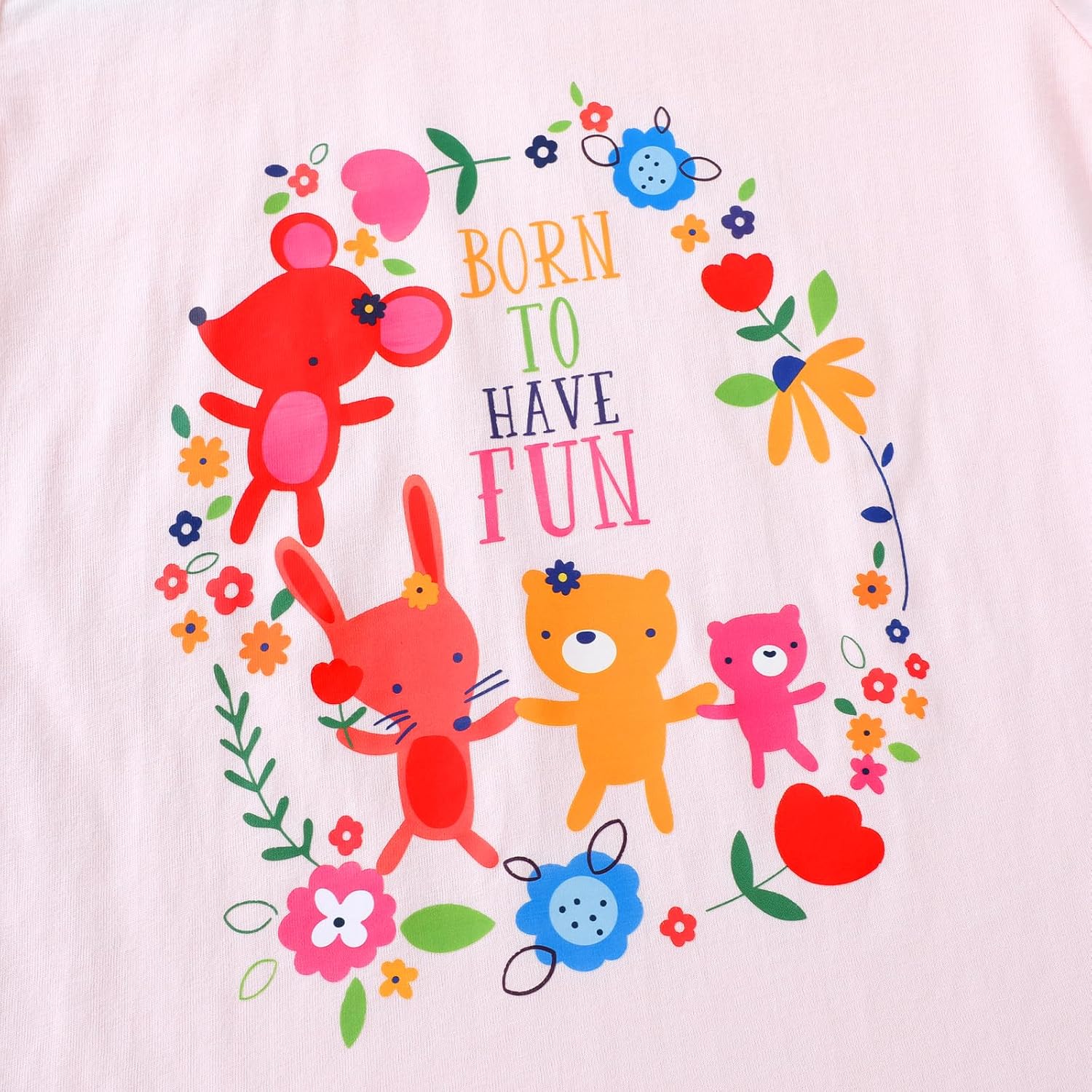 HILEELANG Girl Short Sleeve Tees Easter Graphic Cotton Summer T-Shirts 3Packs