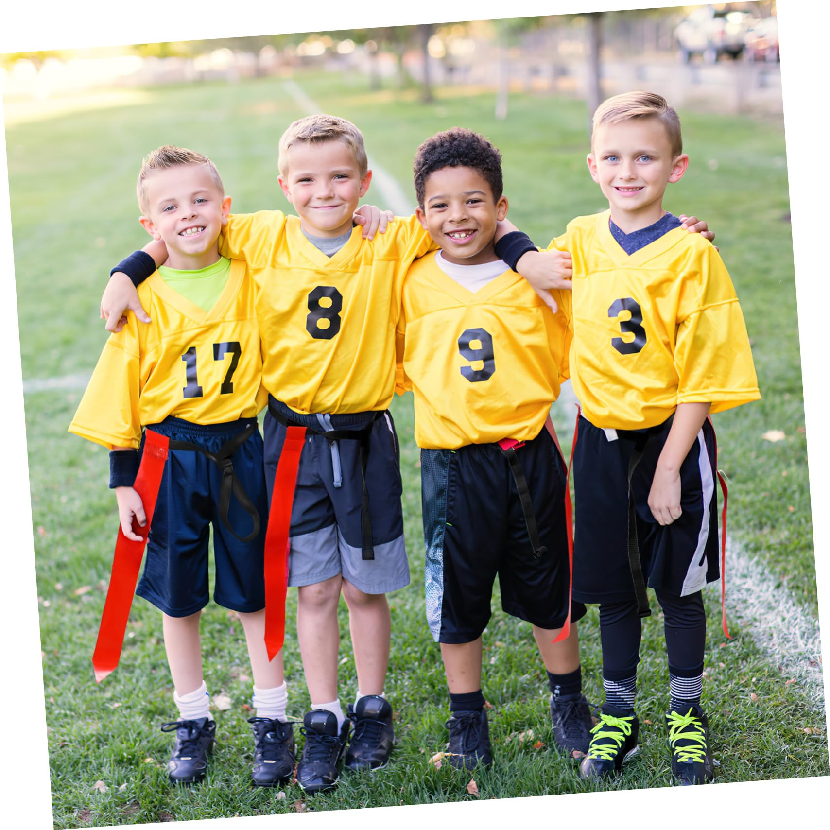 SUPVOX 10pezzi Bandiere da Calcio per Giovani e Adulti Kit di Bandiere e Cinture da Allenamento Accessori per Gioco e Partita di Calcio Regolabili e Colorate per Squadre e Giocatori