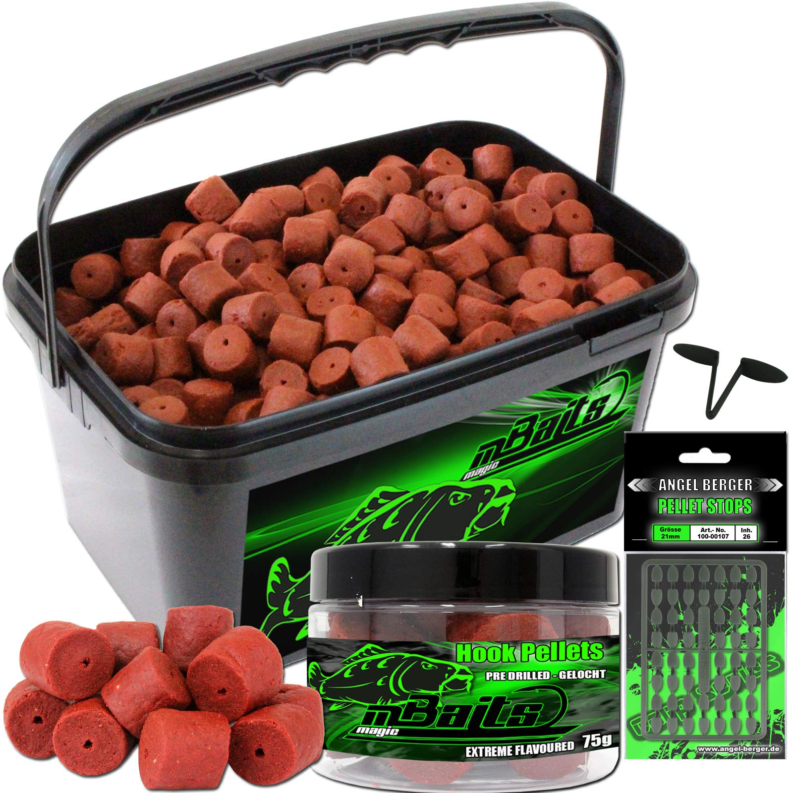 Angel-Berger Magic Baits Pellet Set für Halibut im Eimer Highlight: Hoher Fang Erfolg | Spezialbaits zur Köderoptimierun