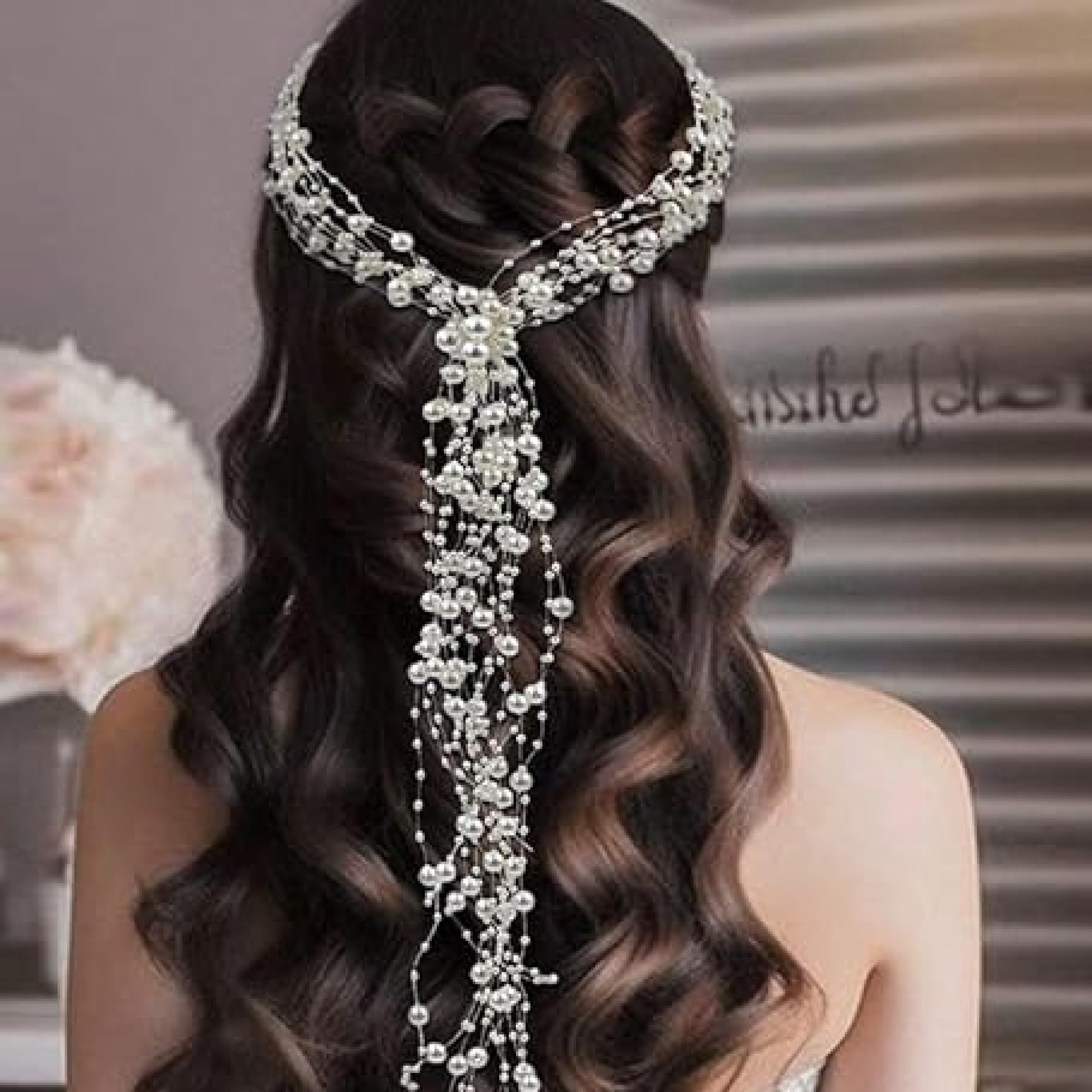 Wedding Crystal Flower Hair Vine Bridal Headpiece Headbands Wedding Hair Accessories for Brides-image-43