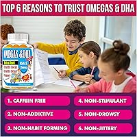 Vista 4 de Gomitas Omega 3 para niños con DHA y EPA - Suplemento Omega 3 para niños y adolescentes, apoya la concentración y la memoria cerebral, salud ocular