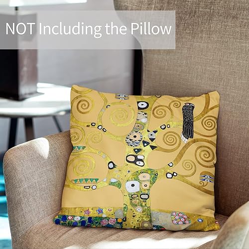 Miniatura 6 de Berkin Arts Fundas de almohada cuadradas decorativas diseñadas con decoración artística, mezcla de poliéster, paquete de 2, 18 x 18 pulgadas,