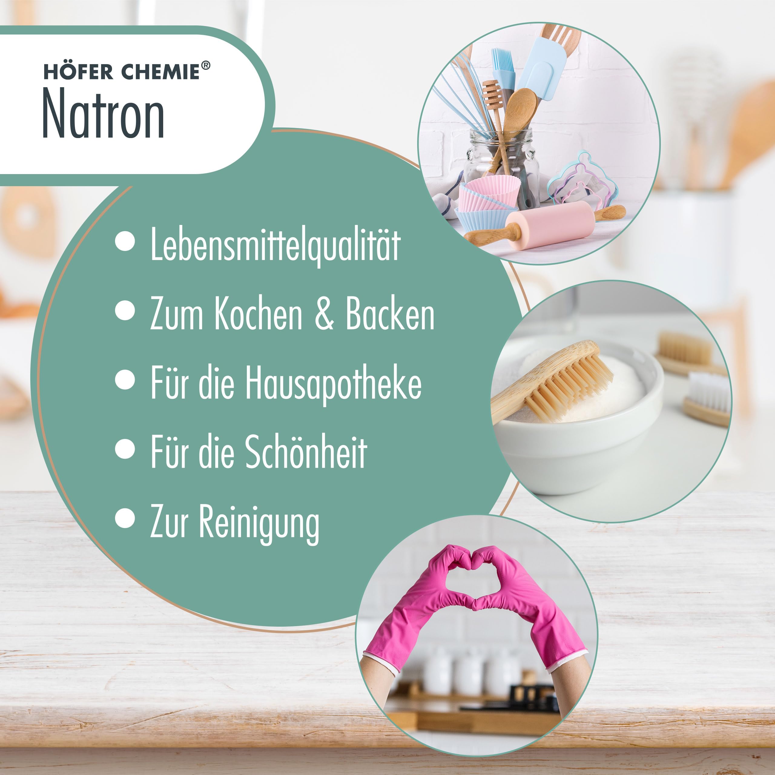 12 x 1 kg Natron Backsoda Natriumhydrogencarbonat in Lebensmittelqualität | (Natriumbicarbonat- Backsoda - NaHCO3)