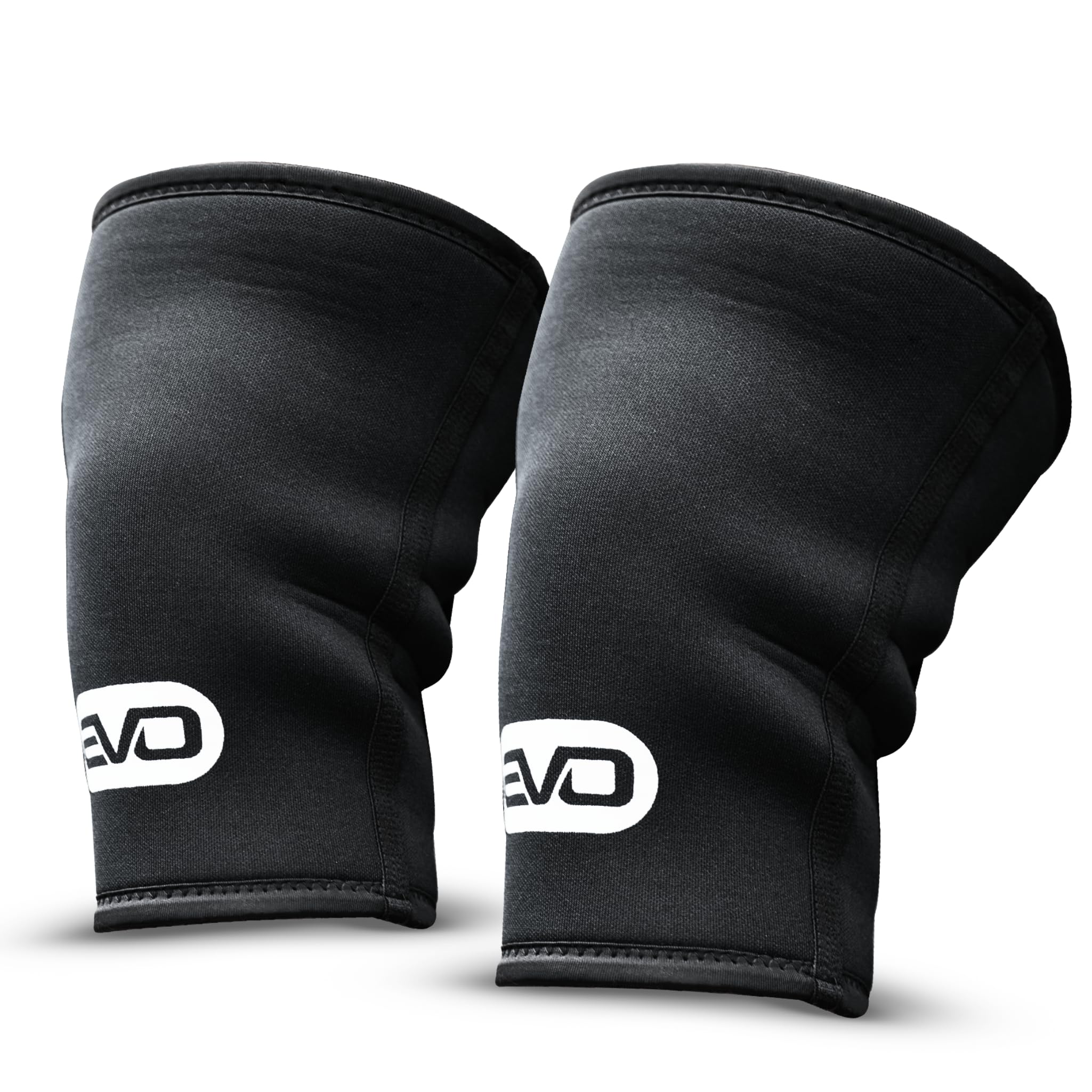 EVO SPORTS FUEL Ginocchiera per uomo/donna | 7 mm Neoprene Knee Sleeves per sport, allenamento della forza, CrossFit, sollevamento pesi e fitness | Fascia di compressione per supporto e protezione (1