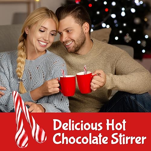 Miniatura 5 de Cucharas de menta a granel  Paquete de 48 impresionantes cucharas de bastón de caramelo  Caramelo de Navidad perfecto  Delicioso y colorido caramelo