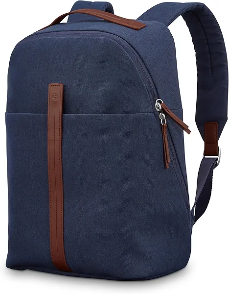 Samsonite Virtuosa Carry-On Travel Backpack with Padded Laptop Sleeve, Navy