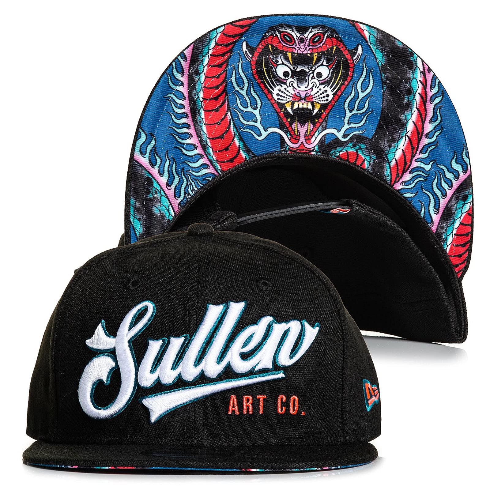 Men's New Era Ring of Fire Snapback Hat Black