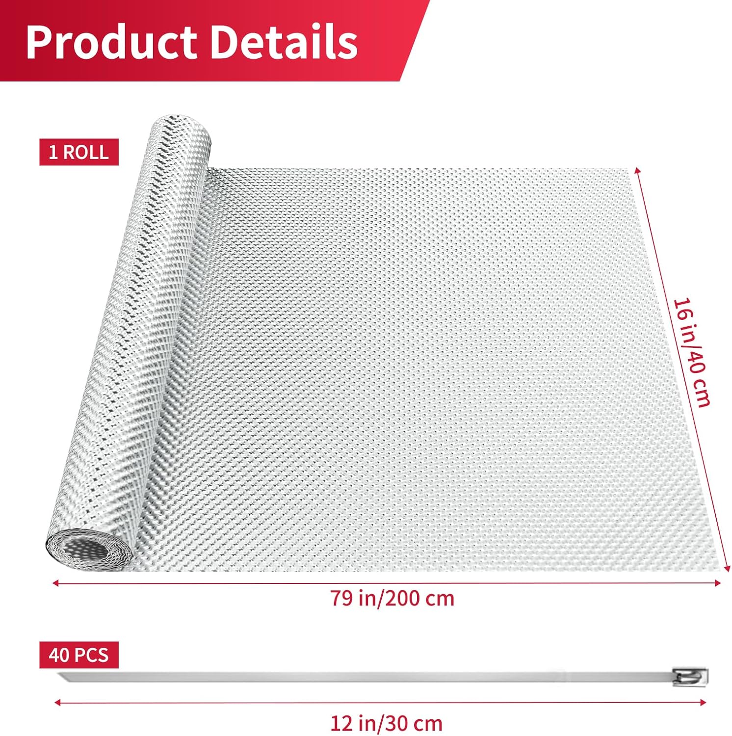 Exhaust Heat Shield Automotive 16"x80", Embossed Aluminum Heat Shield Kit with Stainless Steel Zip Ties Cable Metal for Car Muffler Exhaust Wrap Heat Pipe High Temp Thermal Barrier