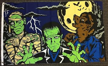 Monster Fright Night - Halloween 3x5 Polyester Flag