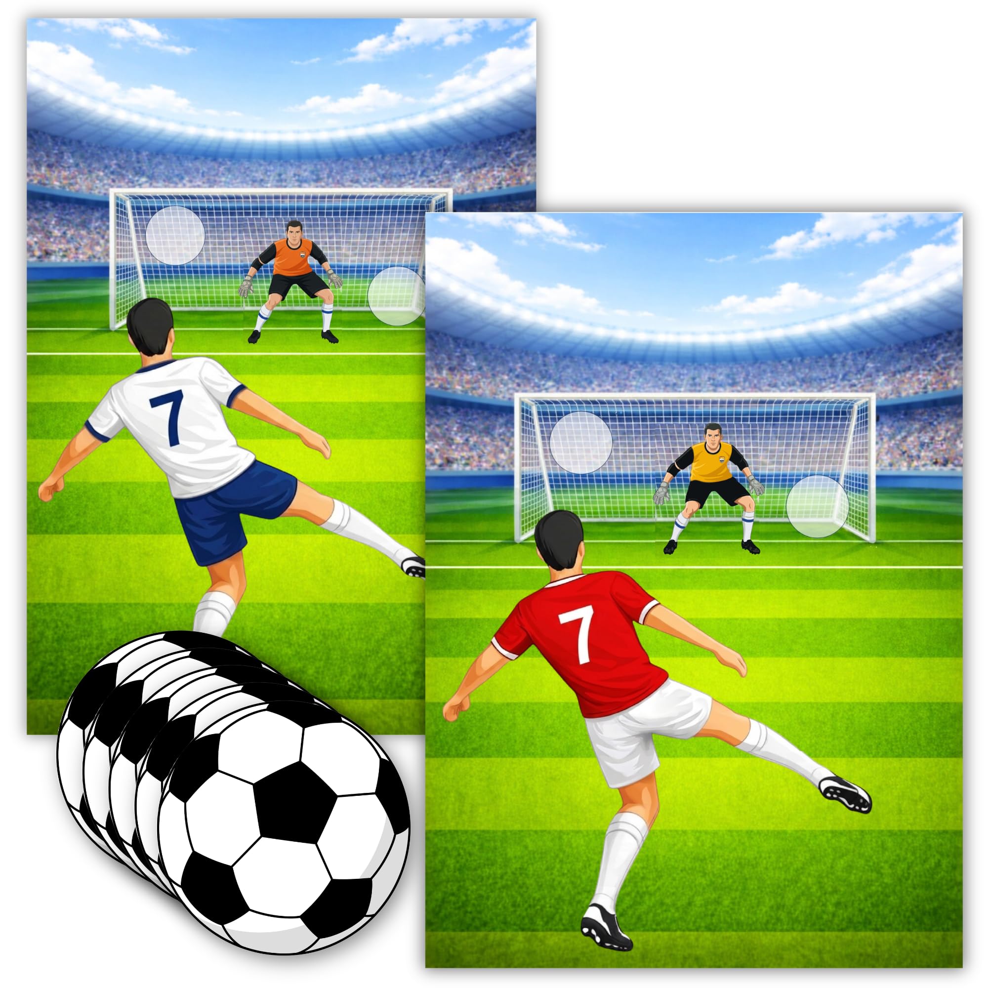Templatables Pin the Ball on the Goal Game, Football Party Game for Kids Birthday Party Decorations & Activities, A2 Poster