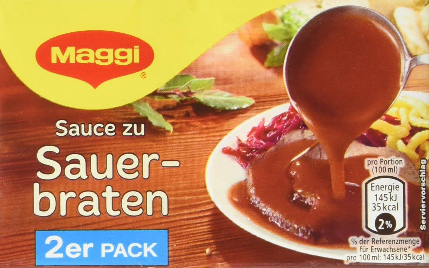 Maggi Delikatess Doppelpack Soße zu Sauerbraten, 18er Pack (18 x 500 ml ... Maggi Delikatess Doppelpack Soße zu Sauerbraten, 18er Pack (18 x 500 ml ...