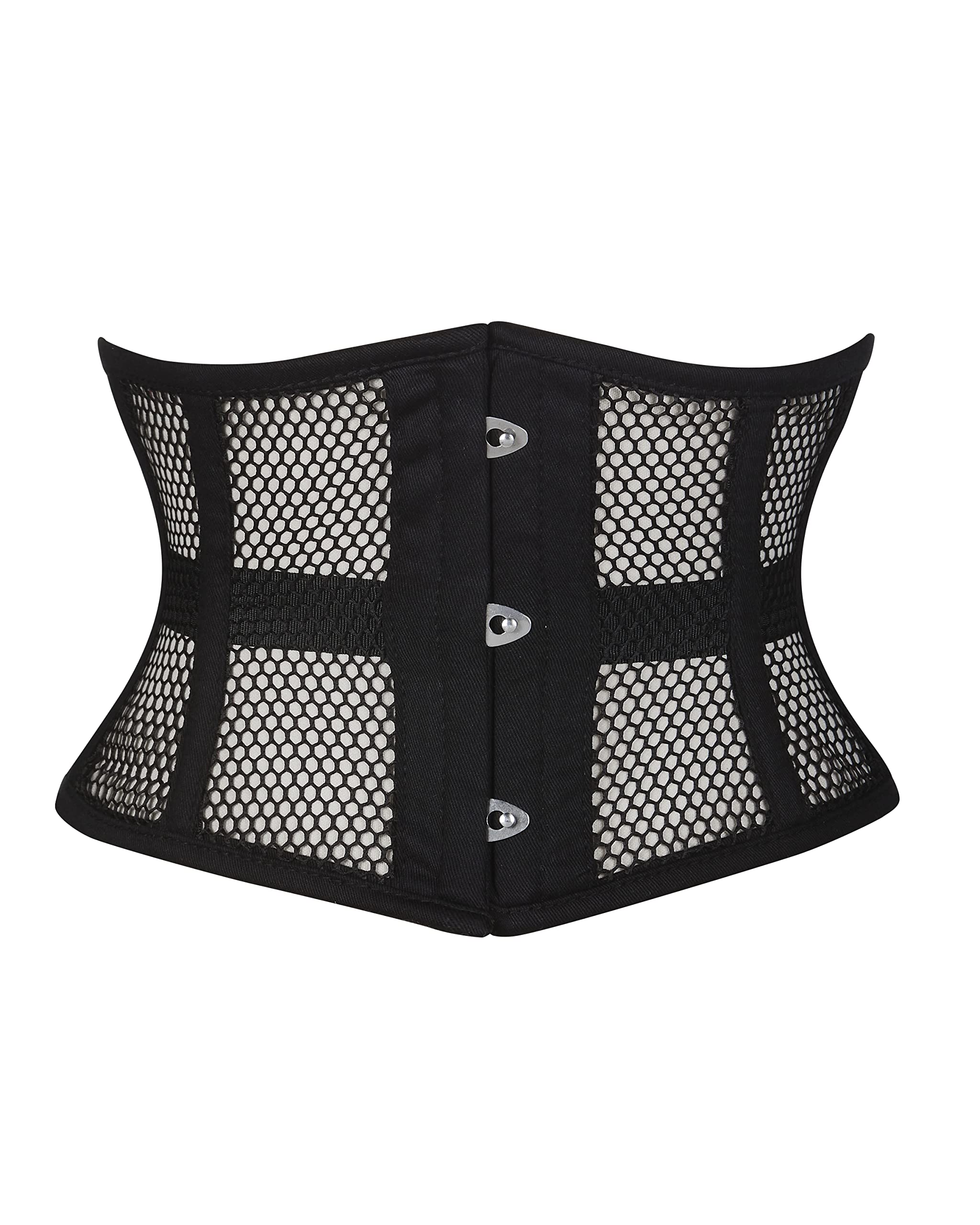 Womens Waist Trainer Cincher Heavy Duty Steel Boned Underbust Waspie Mesh Corset