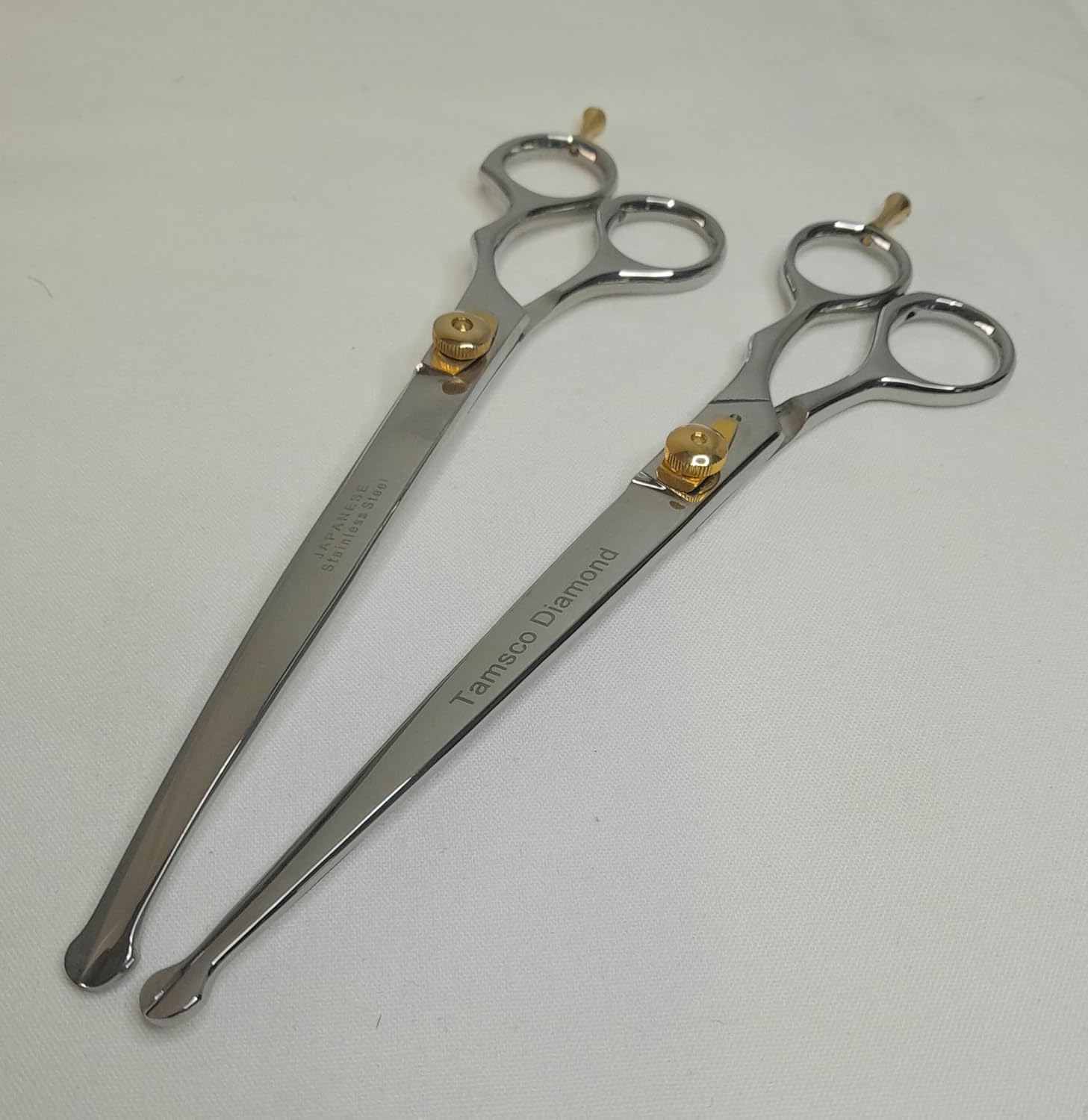 Professional Pet Grooming Scissors 8.5" Safety Tip (Available Straight or Curved) (Straight)