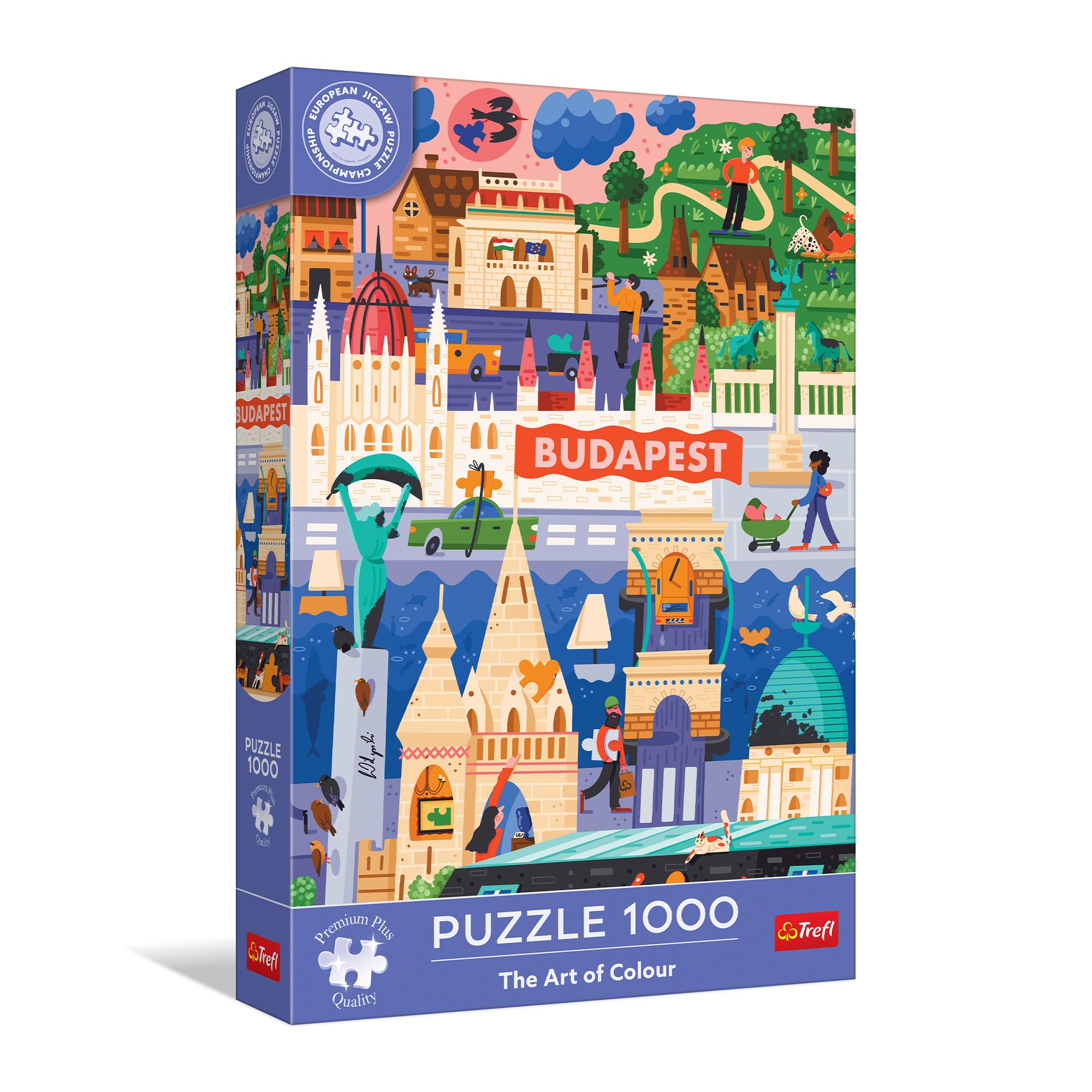 Trefl - Puzzle 1000 Elementów, The Art of Colour: Budapeszt, Węgry, | Dla dzieci i dorosłych 14+, wysokiej jakości, kreatywna rozrywka, precyzyjnie dopasowane, idealny prezent, Premium Plus