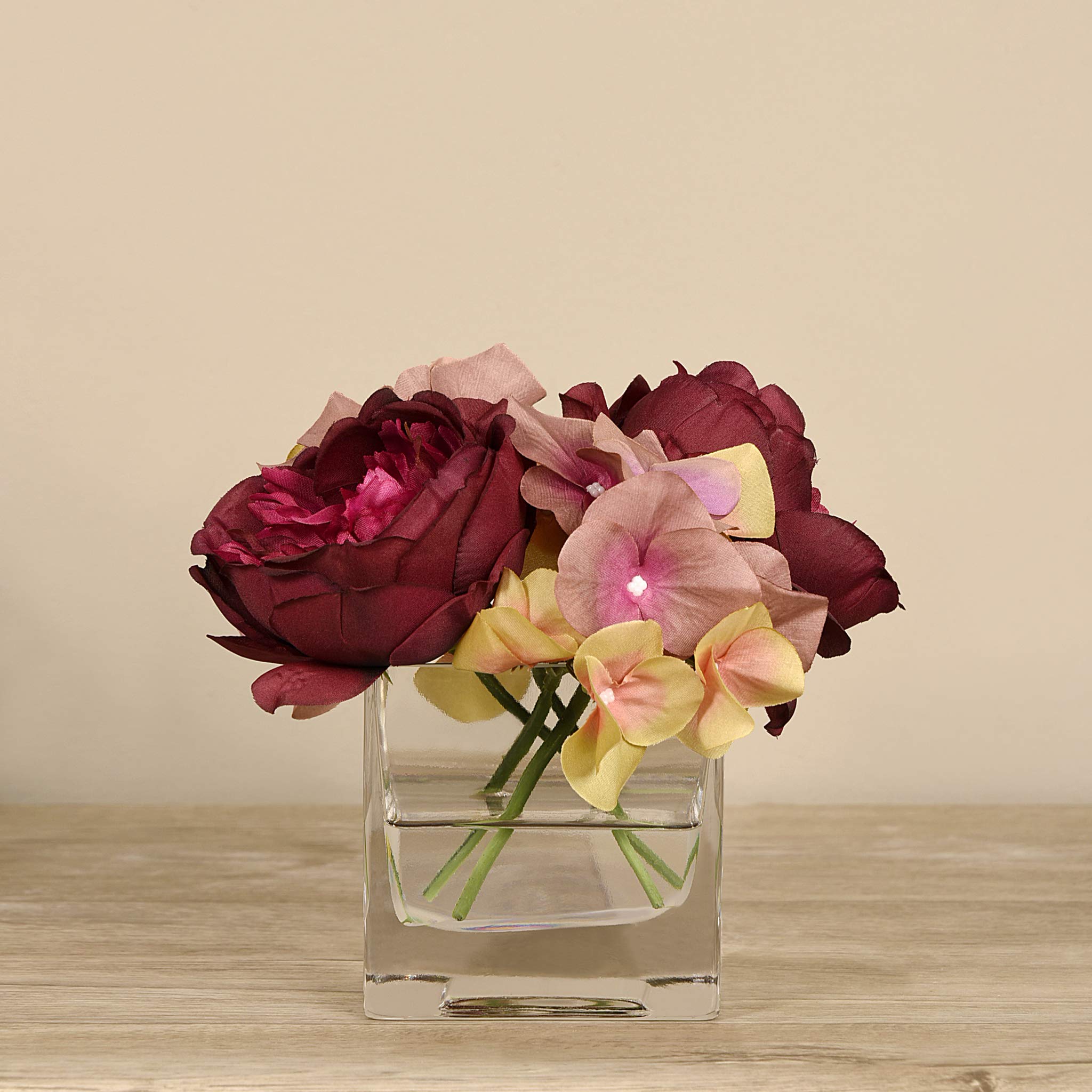 BLOOMRHydrangea/Rose Arrangement, "h 7""" (5717-40-1)