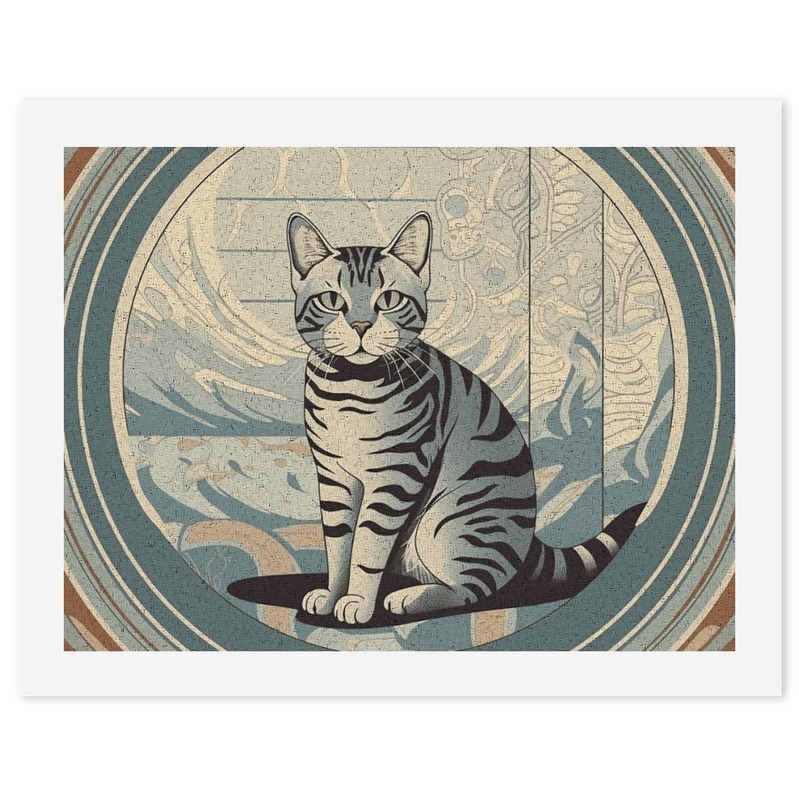 Kit peinture par numéros chat tigré gris idée cadeau créatif - 7