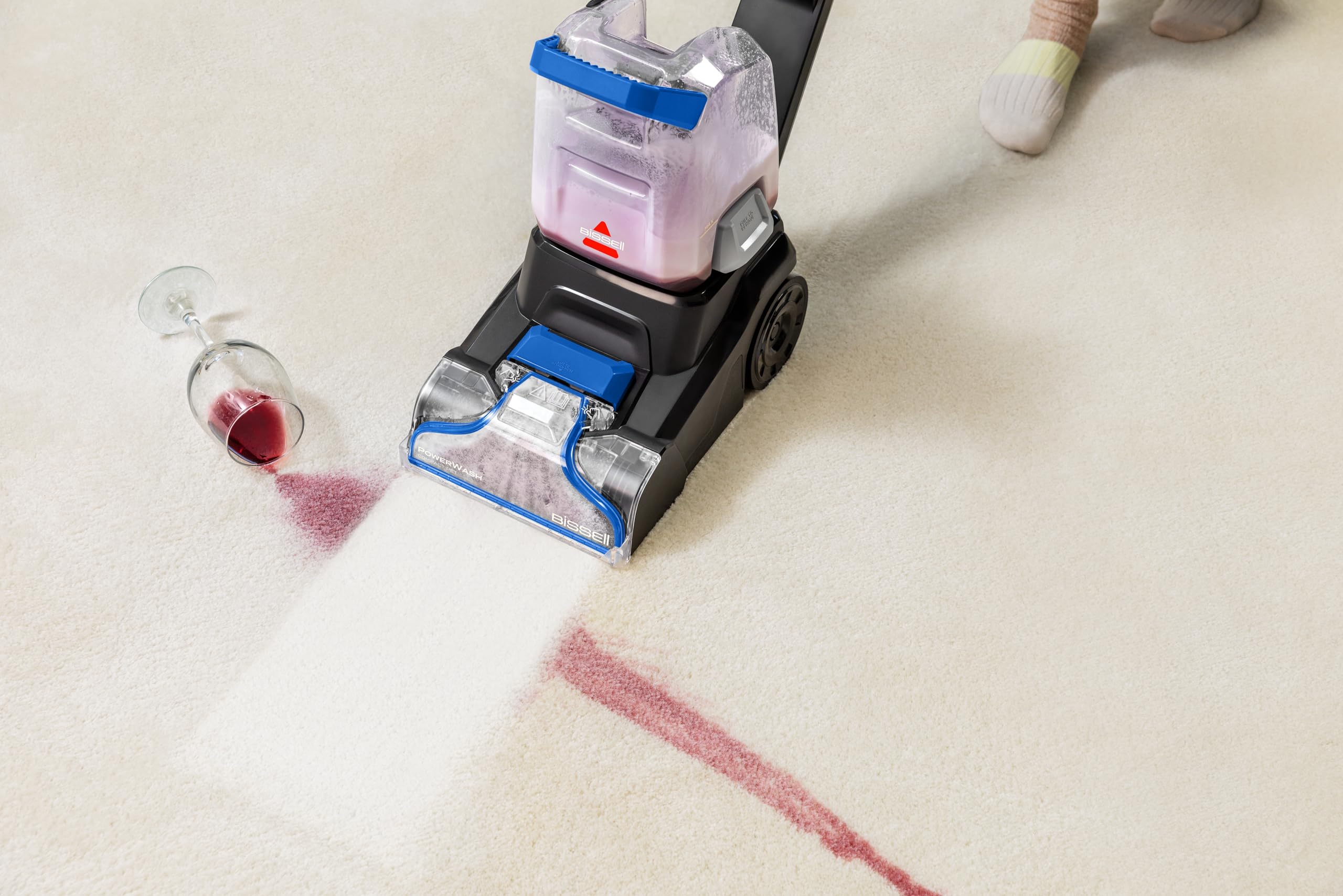 BISSELL PowerWash Compact Pet, Shampouineuse pour Taches et Odeurs d’Animaux, Nettoyeur Canapé Tissu Multisurfaces, Nettoyeur de Tapis, Moquette et Tapisserie, 600W, Portable, Filaire, 4058N