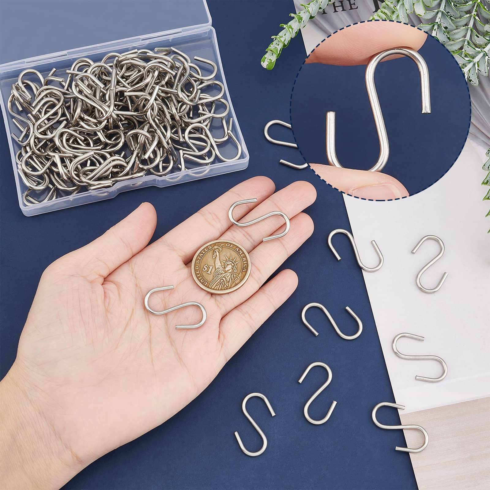 KitchenCraft Ganci De Cromato In Metallo A Forma Di De S Per Appendere Gli Utensili In Cucina Misura Grande 10 Cm Confezione De 5 Pezzi 64964034