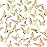 3D Gold Butterfly Wall Decor 3 Sizes 4 Styles Butterfly Party Decorations Cake Decorations Removable Stickers Wall Decor Room Mural Metallic Kids (Gold, 96Pcs)