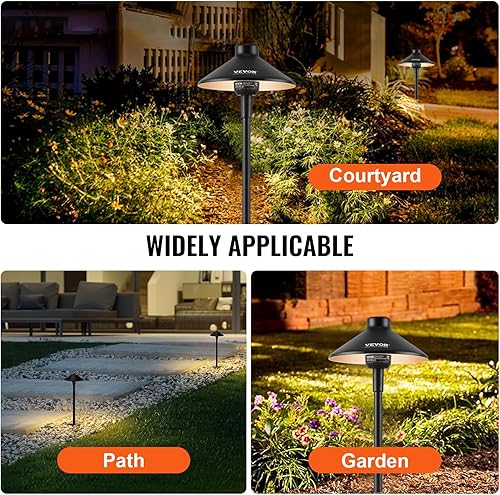 Miniatura 6 de VEVOR Paquete de 8 luces de camino de paisaje de bajo voltaje, 3 W, 210 lúmenes, 12 V-24 VACCC, iluminación LED para caminos al aire libre, 3000 K