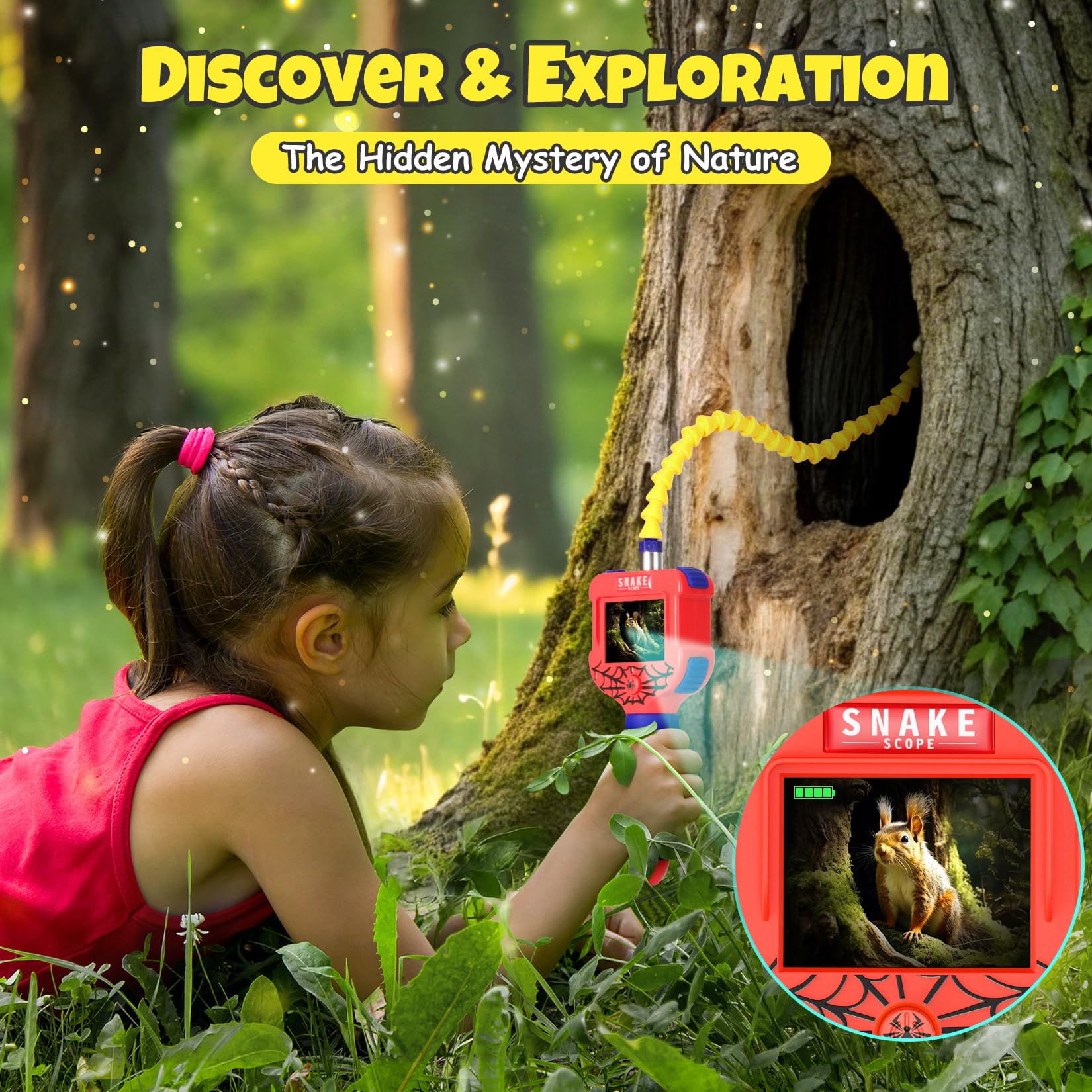 Borescope Snake Camera with Light for Kids, Educational STEM Toys for Boys & Girls 4-6, Unique Birthday Gifts for Kids 4 5 6 7 8 9 10 Years Old, Science Gifts for Hiking Camping Nature Exploration - Image 6