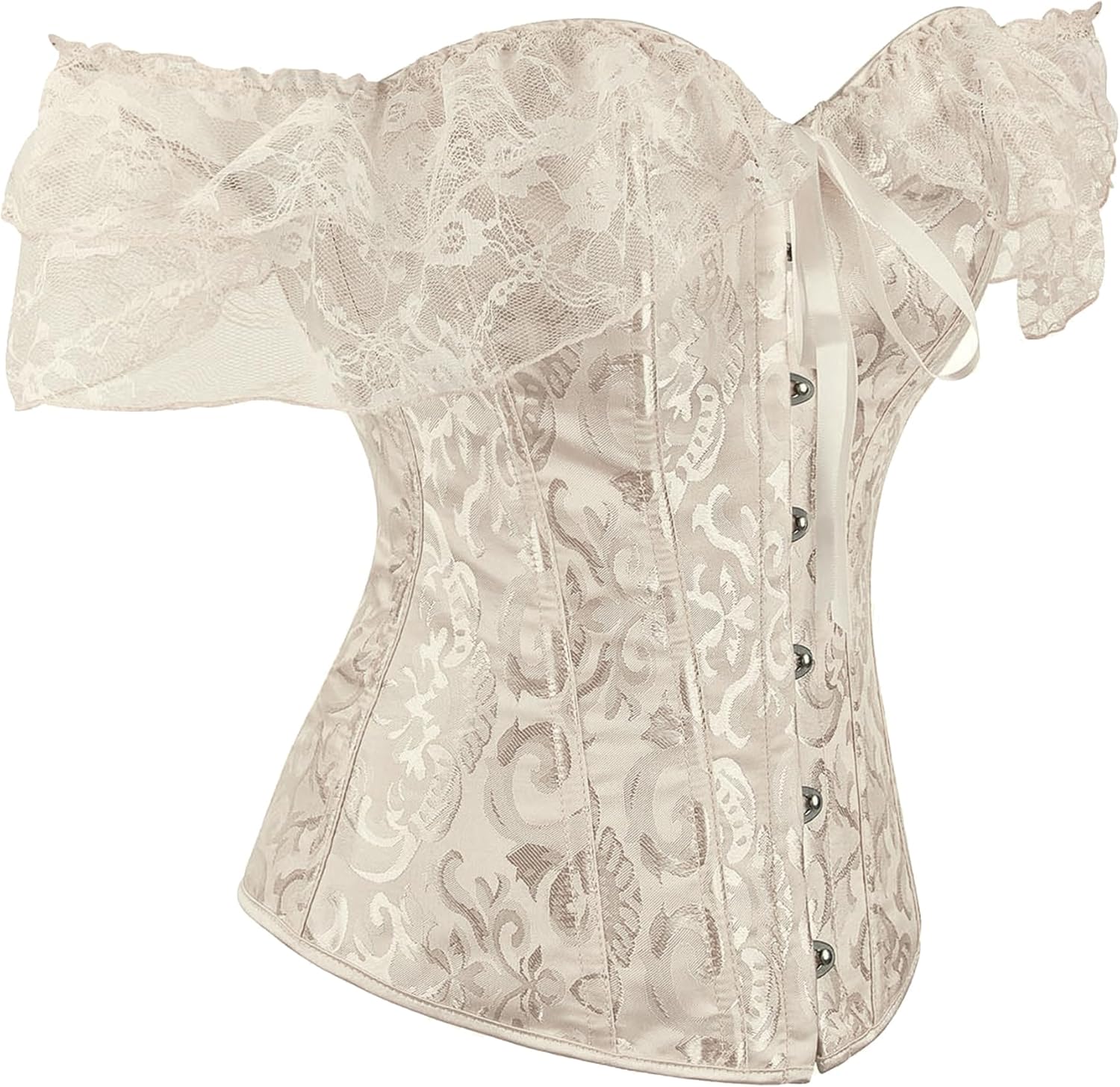 Alivila.Y Fashion Womens Vintage Sexy Removable Spaghetti Strap Bowknot Corset - Image 3