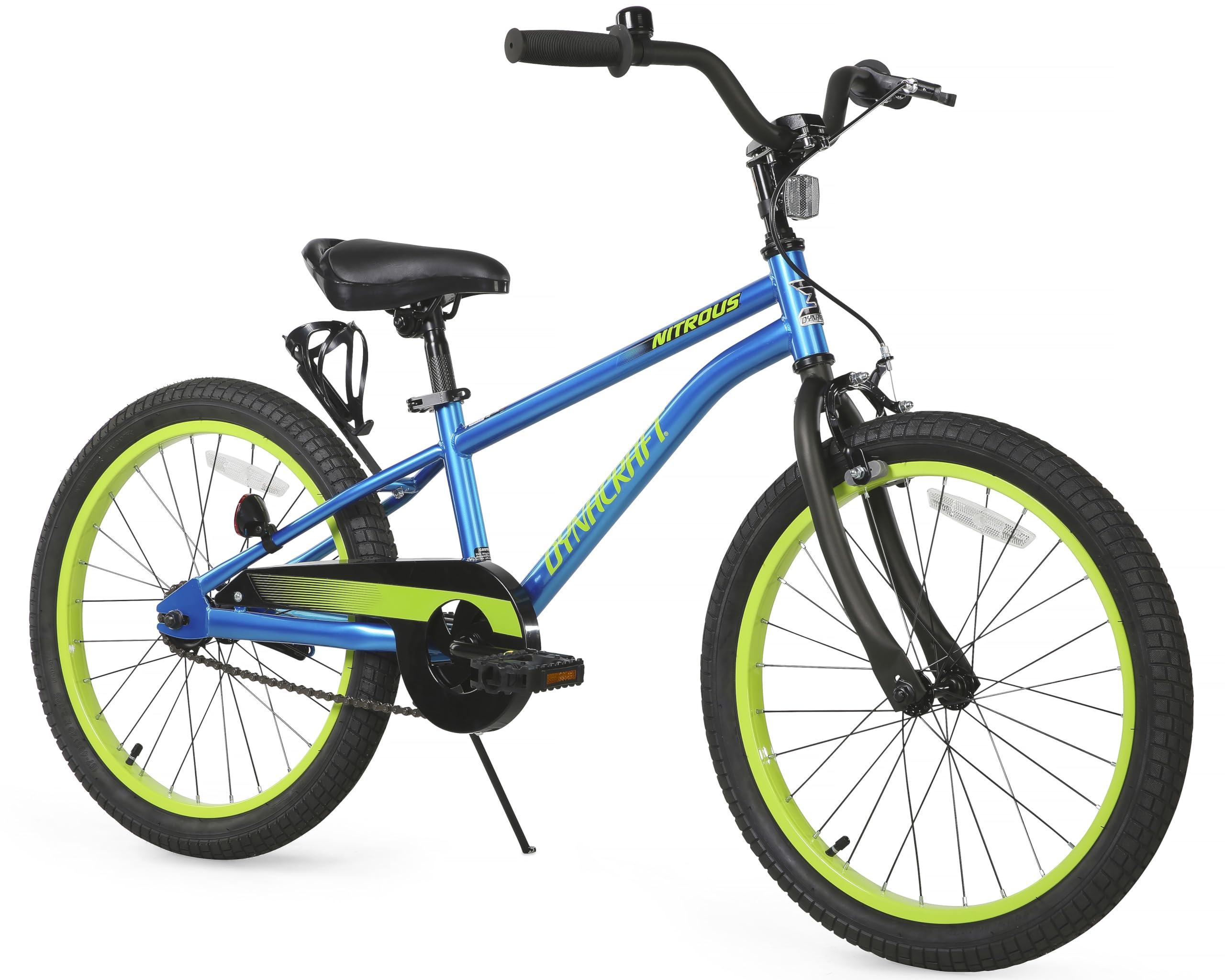 Dynacraft Nitrous 16, 18, and 20 Inch Kids Bike, Boys Bike with Training Wheels, Easy Assembly Kids Bicycle, Bicycle for Kids Age 5-12, Bike for 5 Year Old Boy, Bike with Training Wheels or Kickstand