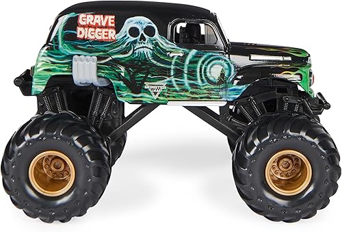Miniatura 4 de Monster Jam, Camión monstruo oficial de Grave Digger, vehículo fundido a presión de coleccionista, escala 1:24, juguetes para niños y niñas a partir