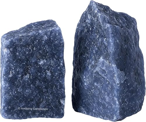 Miniatura 125 de Amazing Gemstone Cristales crudos de angelita y piedras curativas, rocas naturales para pulir, piedras y cristales crudos de bricolaje, 2 piezas