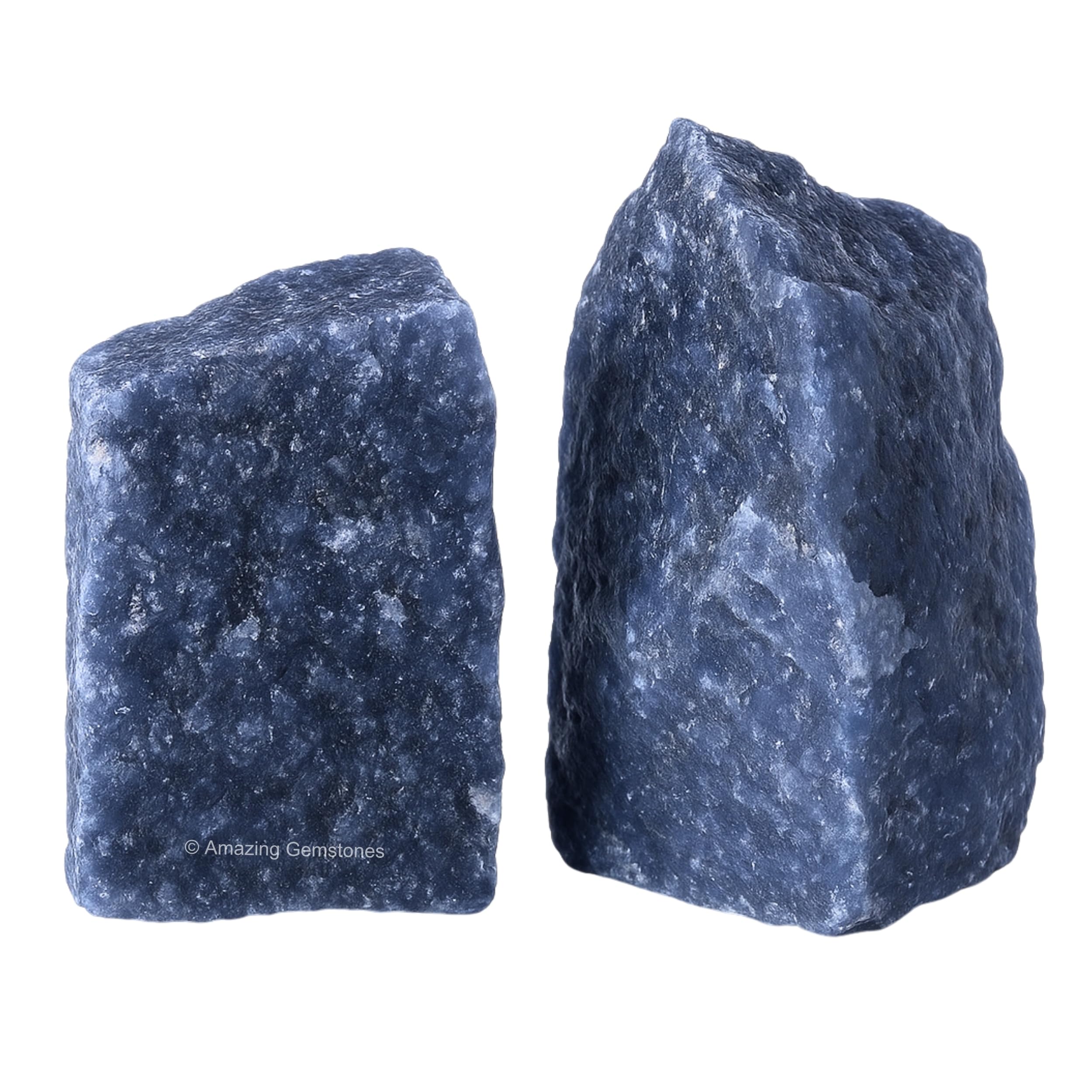 Blue Aventurine Crystals and Healing Stones, 2 Piece Raw | Certified Healing Crystal Rough Rocks For Tumbling and DIY Projects Gifts - Positive Energy, Chakra Healing, Meditation