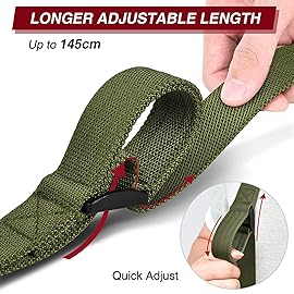 CVLIFE Two Point Sling 1.25 Wide Tube Webbing with Quick Adjust Loop for Outdoor Sports Green