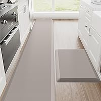 Vista 34 de StepRite Tapetes de cocina, 2 piezas, tapetes de cocina acolchados antifatiga para piso, tapetes de escritorio antideslizantes de pie, juego