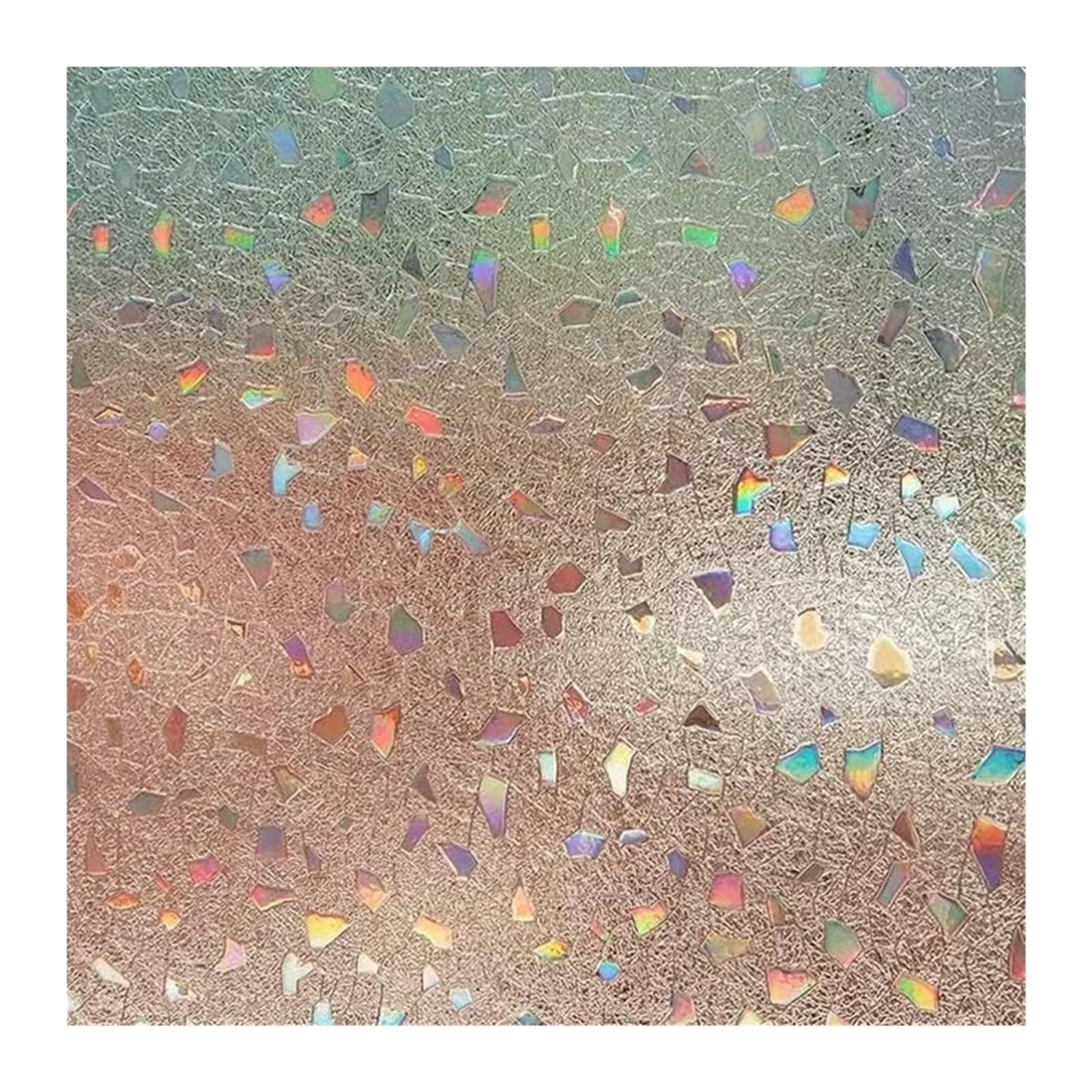 Window Privacy Film 3D Decorative Stained Glass Decals Static Cling Sticker for Glass Windows(Color E,75x500cm)