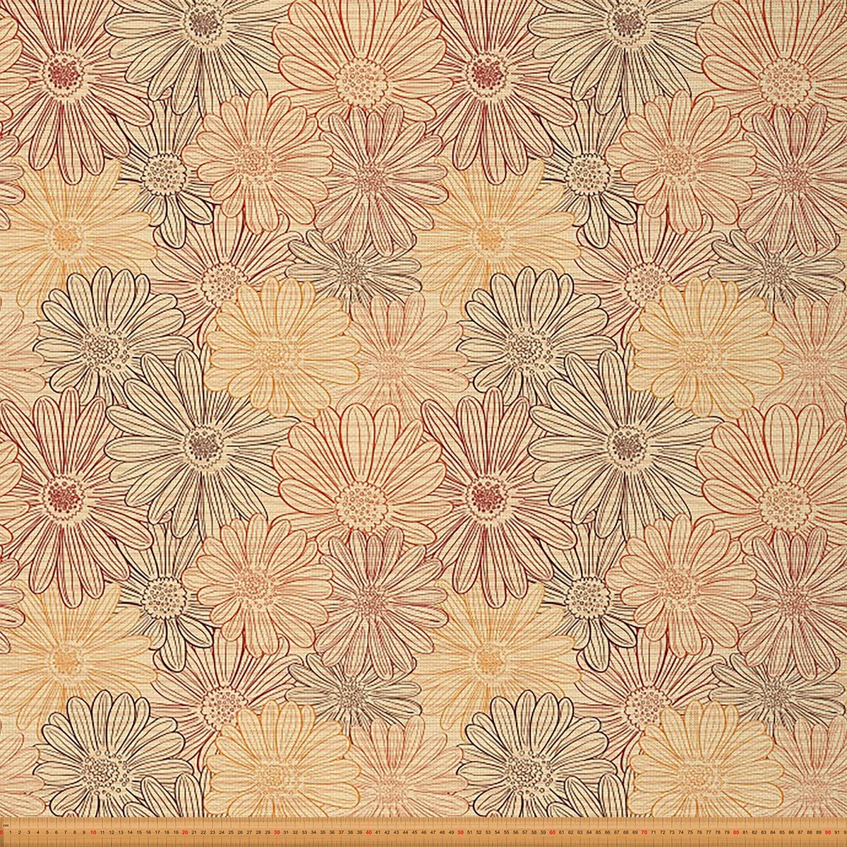 Loussiesd Daisies Upholstery Fabric by The Yard - Botanical Floral Blossom for Home DIY Projects - Natural Outdoor Yellow (L184*W150cm) 2 Yard
