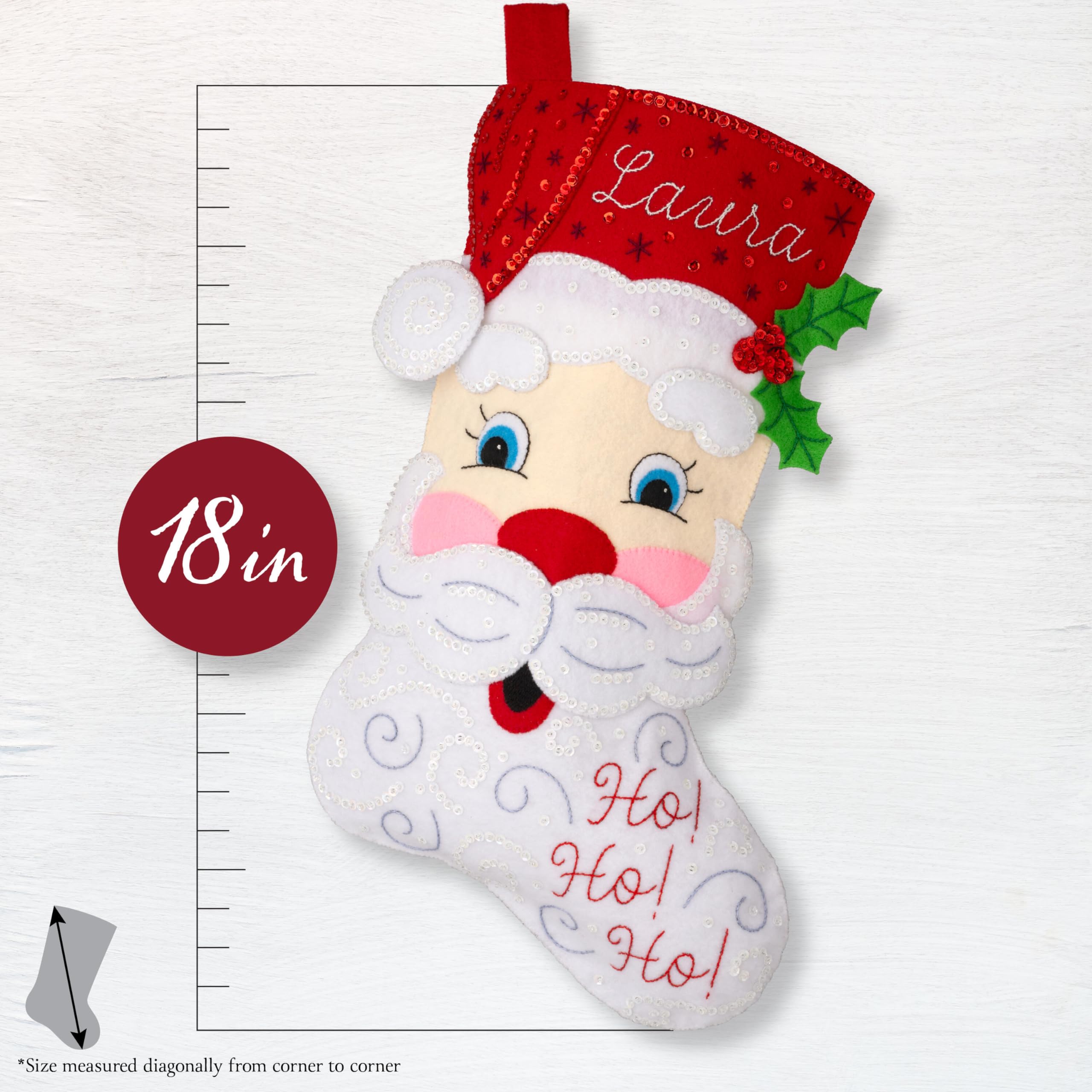 Bucilla, Cheerful Santa, Felt Applique 18