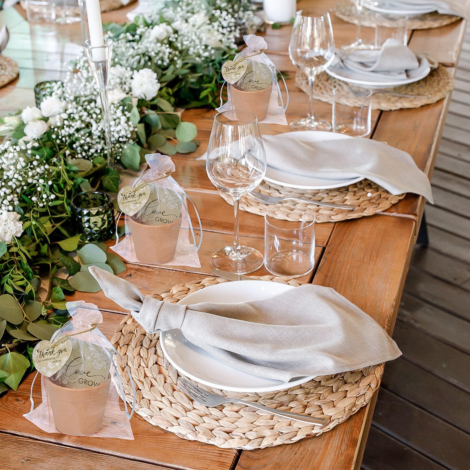 Cinrobiye 50 Sets Hochzeitsgeschenke für Gäste, rustikales Hochzeitsgeschenk-Set (Samen nicht im Lieferumfang enthalten), für Boho-Brautparty, Gartenhochzeit, Gastgeschenke und Gastgeschenke