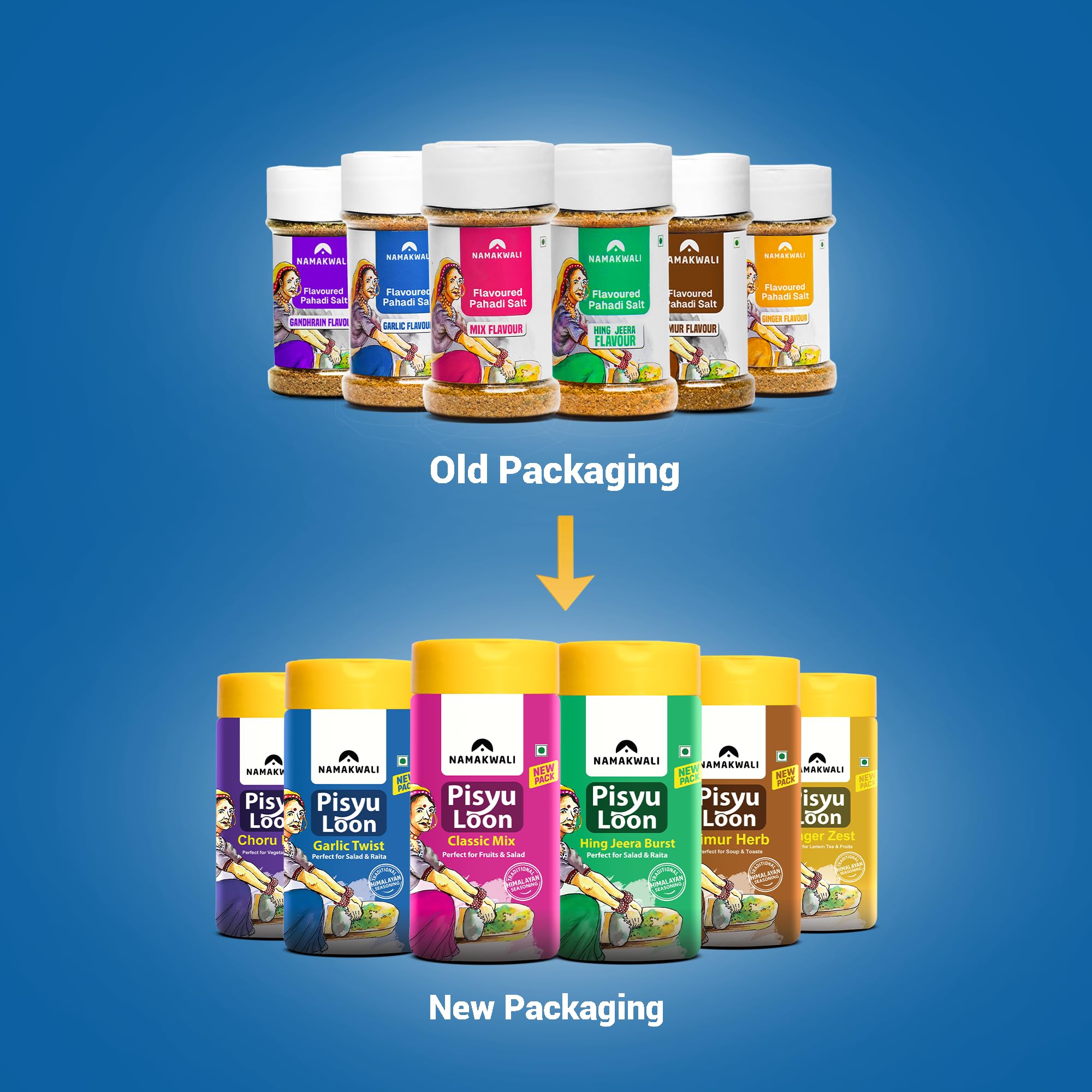 Namakwali Flavoured Pahadi Salt Seasoning Mix | Pack of 6-600 Gram | Seasoning Combo - Popcorn, Noodles, Salad, Raita, Juice, Fruits, Sweet Corn, Makhana and more | 100% Organic | SharkTank India S3 - Image 2 thumbnail
