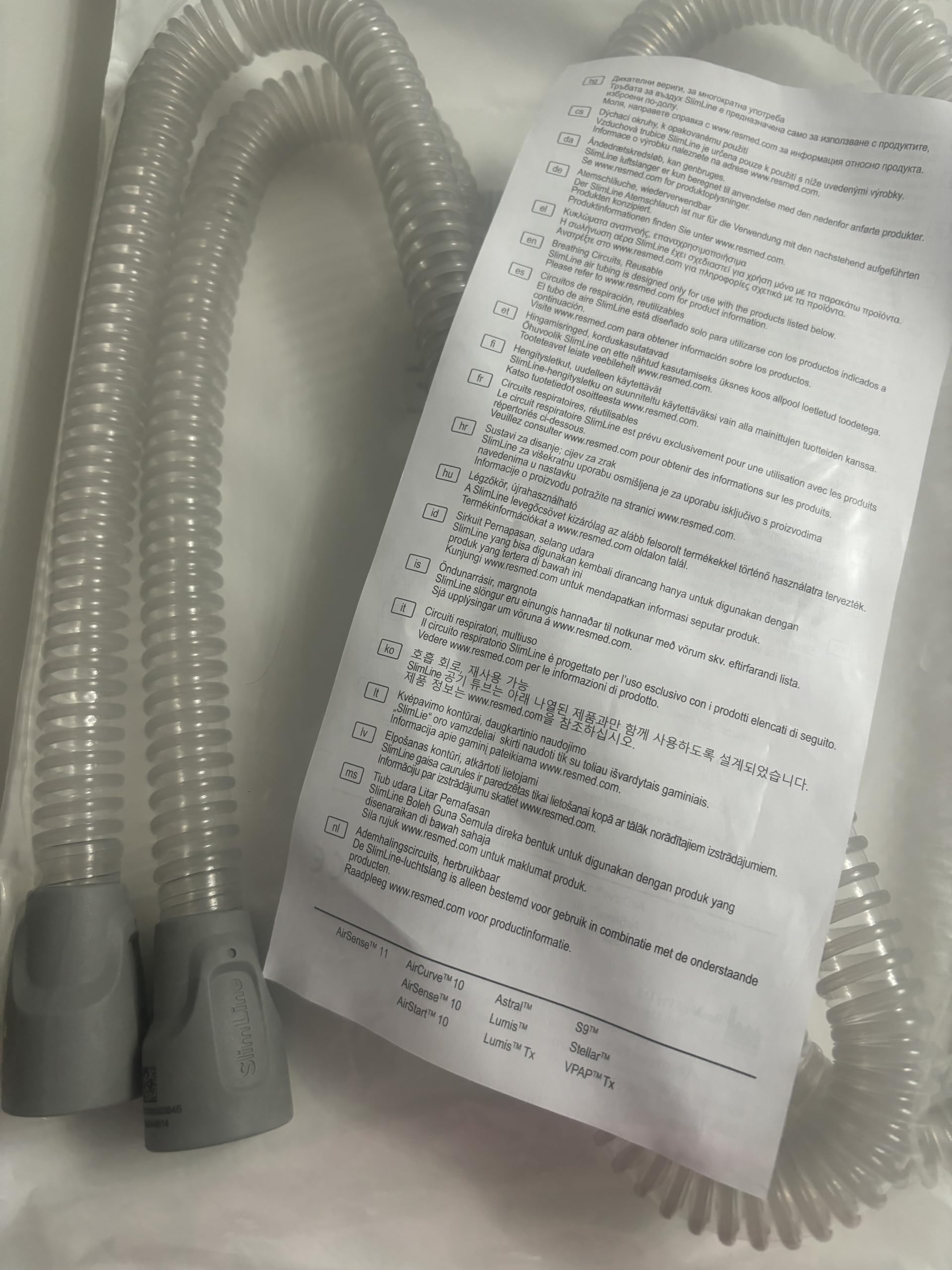 Tube d'apnée du sommeil Slimline