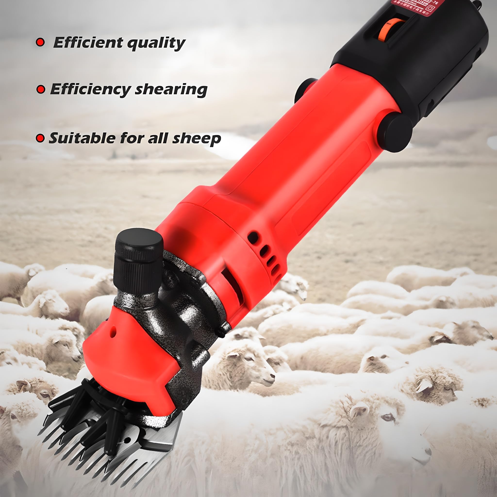 690W Shears di Pecore Professionali Set con Clipper per Animali a 6 Velocità Regolabili, Pesanti, Cesoie Elettriche per Cavalli Capre da Pecora, Alpaca e Toelettatura del Bestiame black