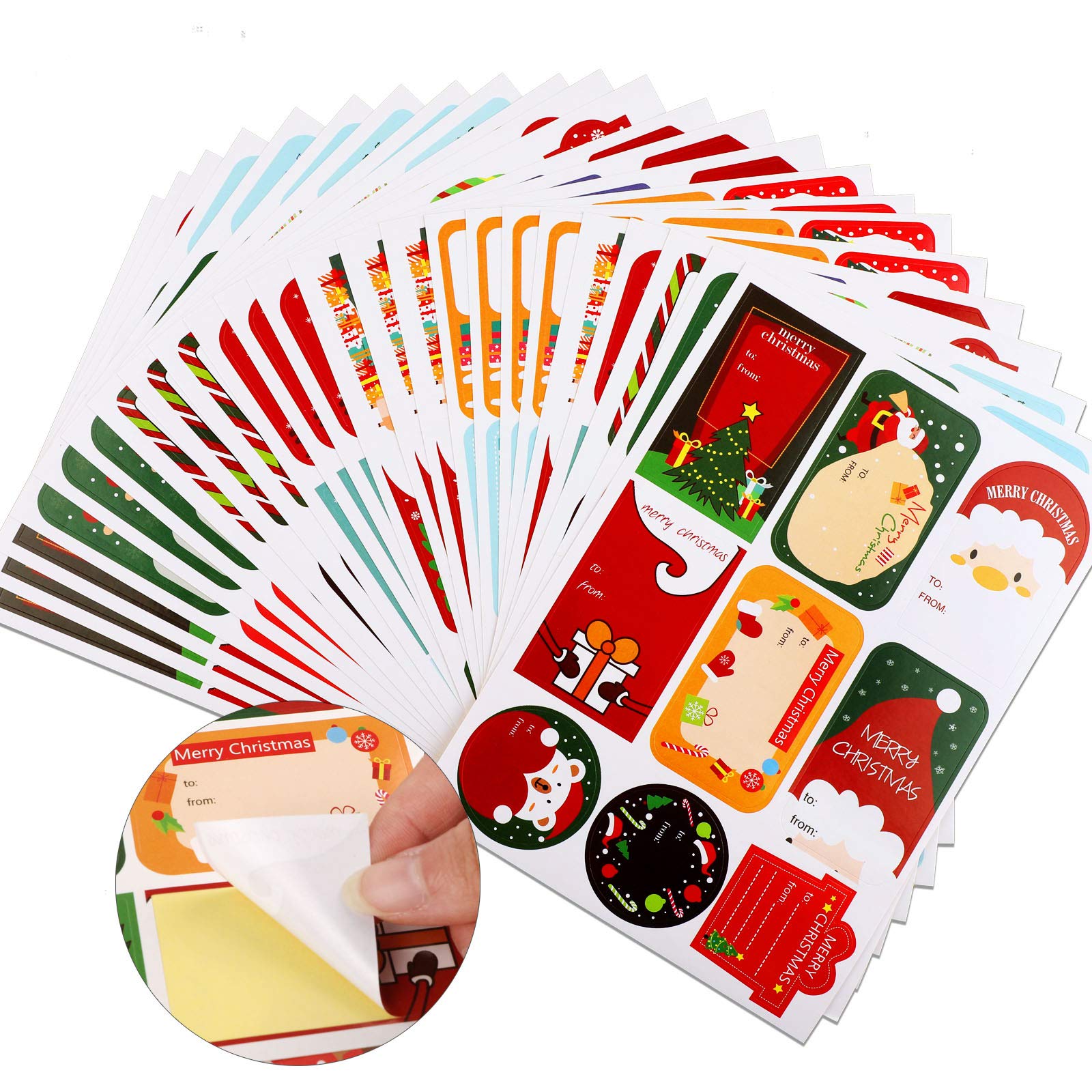 500 Pezzi Etichette Regalo Di Natale, Adesivi Per Incartare - Foto 11