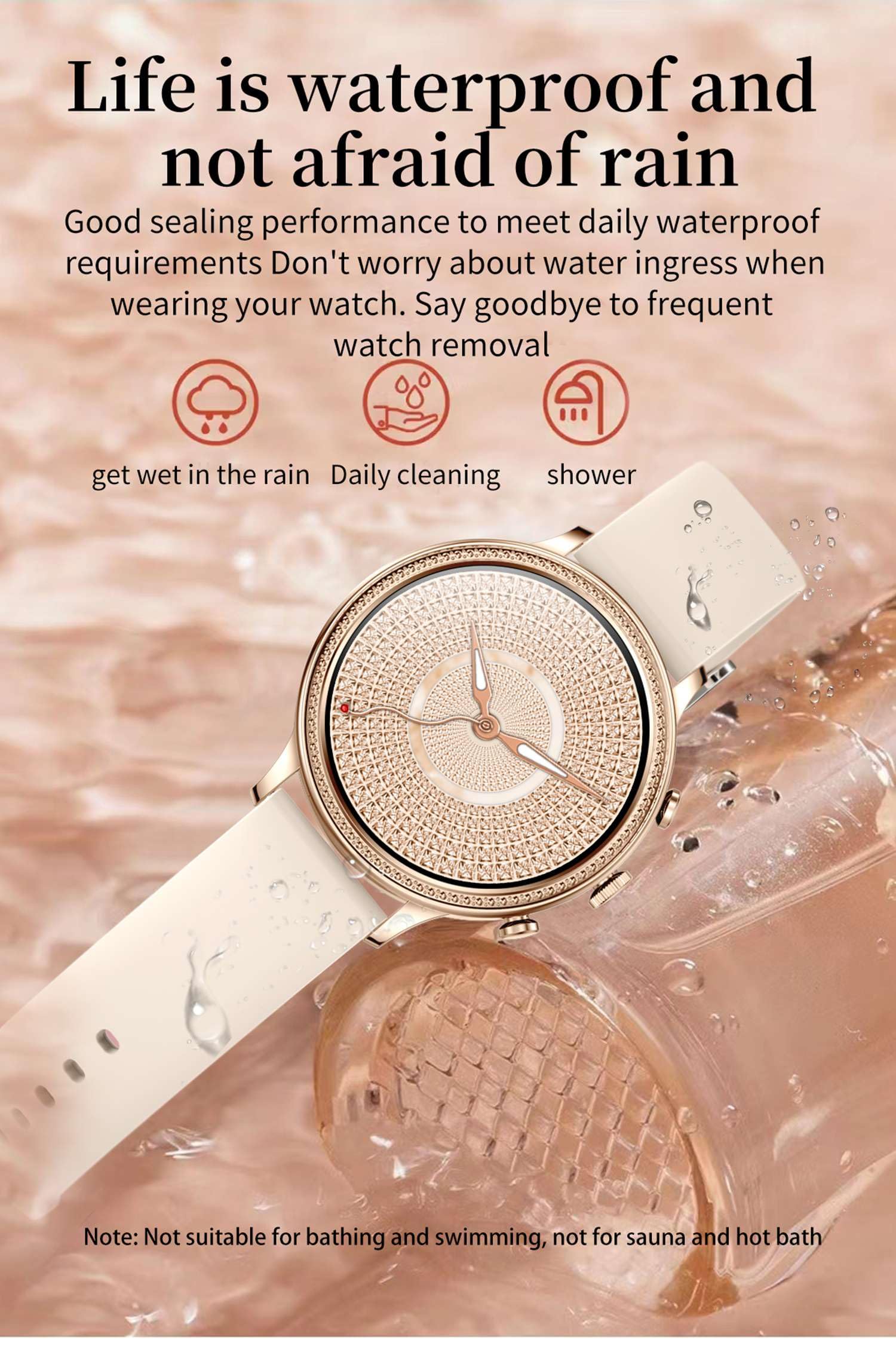 Reloj inteligente, pulsera de reloj inteligente para hombres y mujeres, contestar/hacer llamadas, reloj de fitness de 1.38 pulgadas, rastreador deportivo con monitor de frecuencia