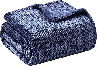 COOVA Fleece Throw Blanket for Couch, Super Soft and Cozy 3D Jacquard Wa...