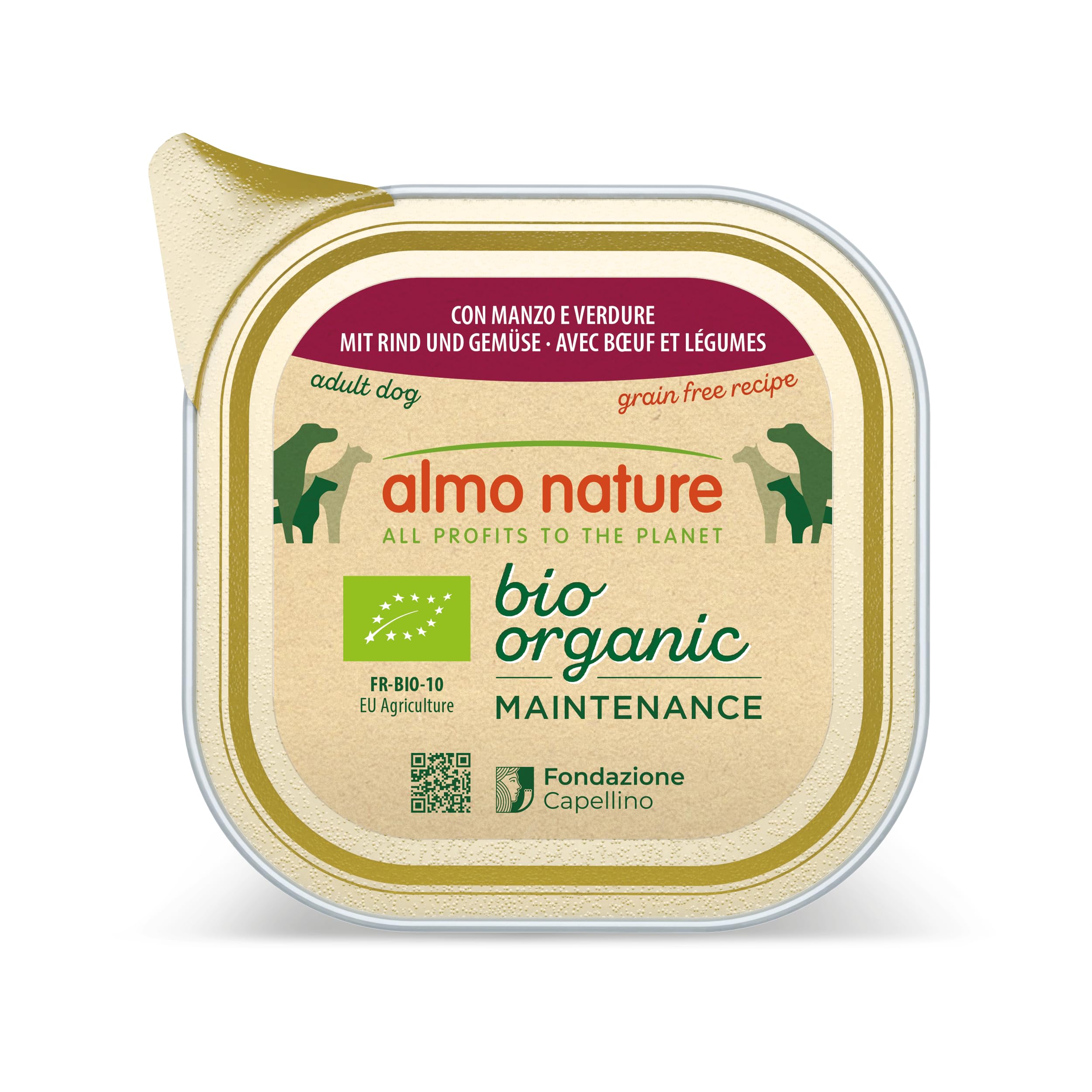 Boeuf et Légumes Bio Pâté - 9*100g - Chien