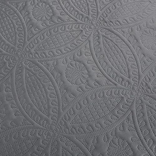 Miniatura 5 de HOMBYS Colchas tamaño King extragrande de 122 x 138 pulgadas, juego de edredón de 3 piezas, ligero, suave y extra grande para todas las estaciones,
