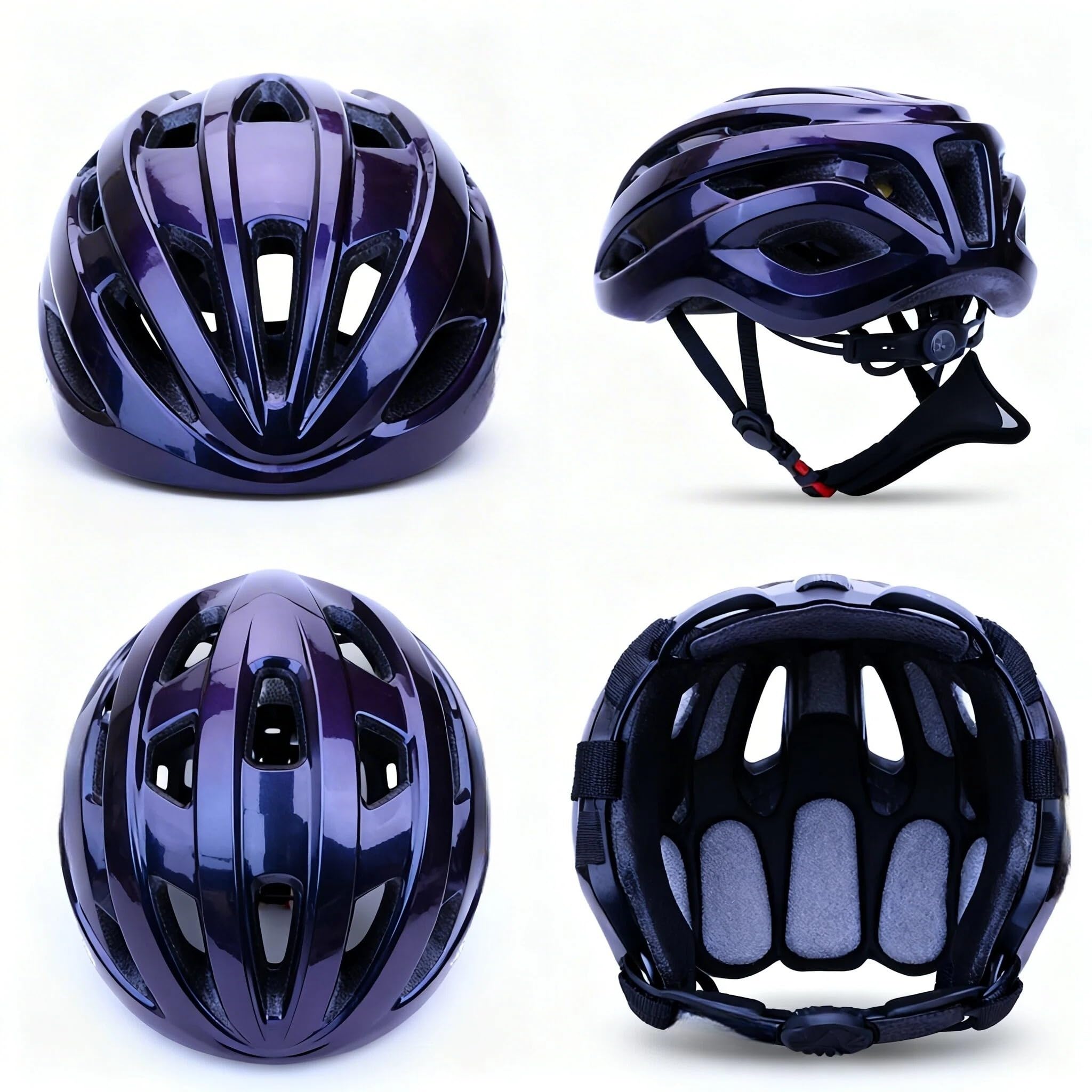 Casco Bicicleta Adulto con Visera Extraíble Forro Lavable Cascos Bicicleta Montaña Ajustable para Adultos Que Montan en Montañas y Carretera (Tamaño de la Cabeza 58-62cm) — view 7