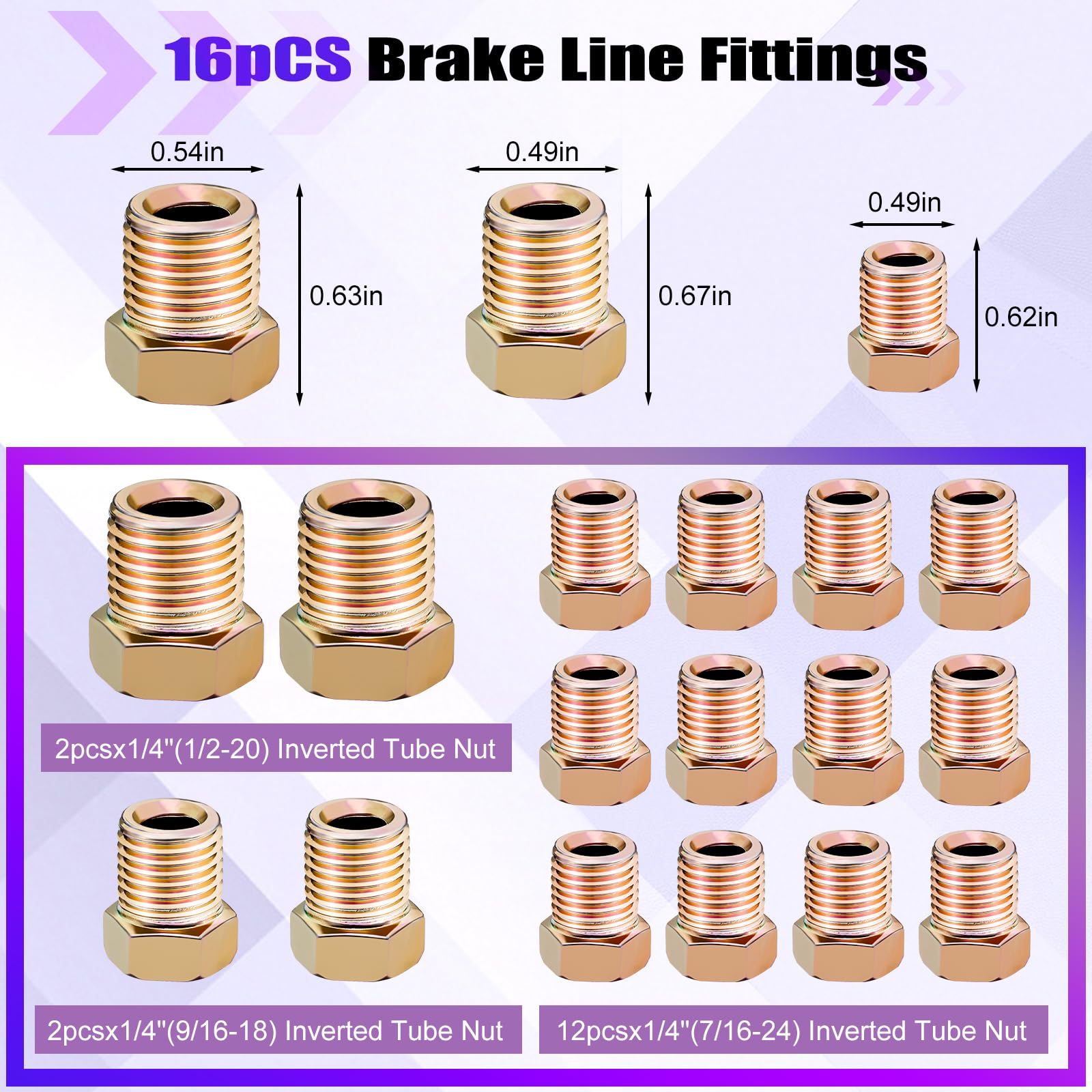 Motorcycle & Scooter Brake Lines, Hoses & Fittings Copper Iron Brake Line Tubing Kit – 25 Ft Rolls In 3/16" & 1/4" With Fittings, Bendable & Anti-Corrosion Copper Iron Brake Line - Foto 5