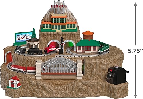 Miniatura 3 de Hallmark Keepsake Decoración navideña de mesa 2025, Lionel entrena Lionelville con luz, sonido y movimiento, regalos para los amantes de los trenes