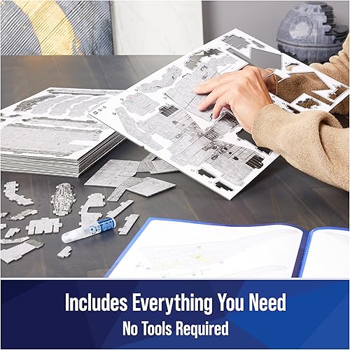 Vista 3 de Construcción 4D, kit de modelo 3D de destructor de estrellas imperial de Star Wars, coleccionables de Star Wars y decoración de escritorio