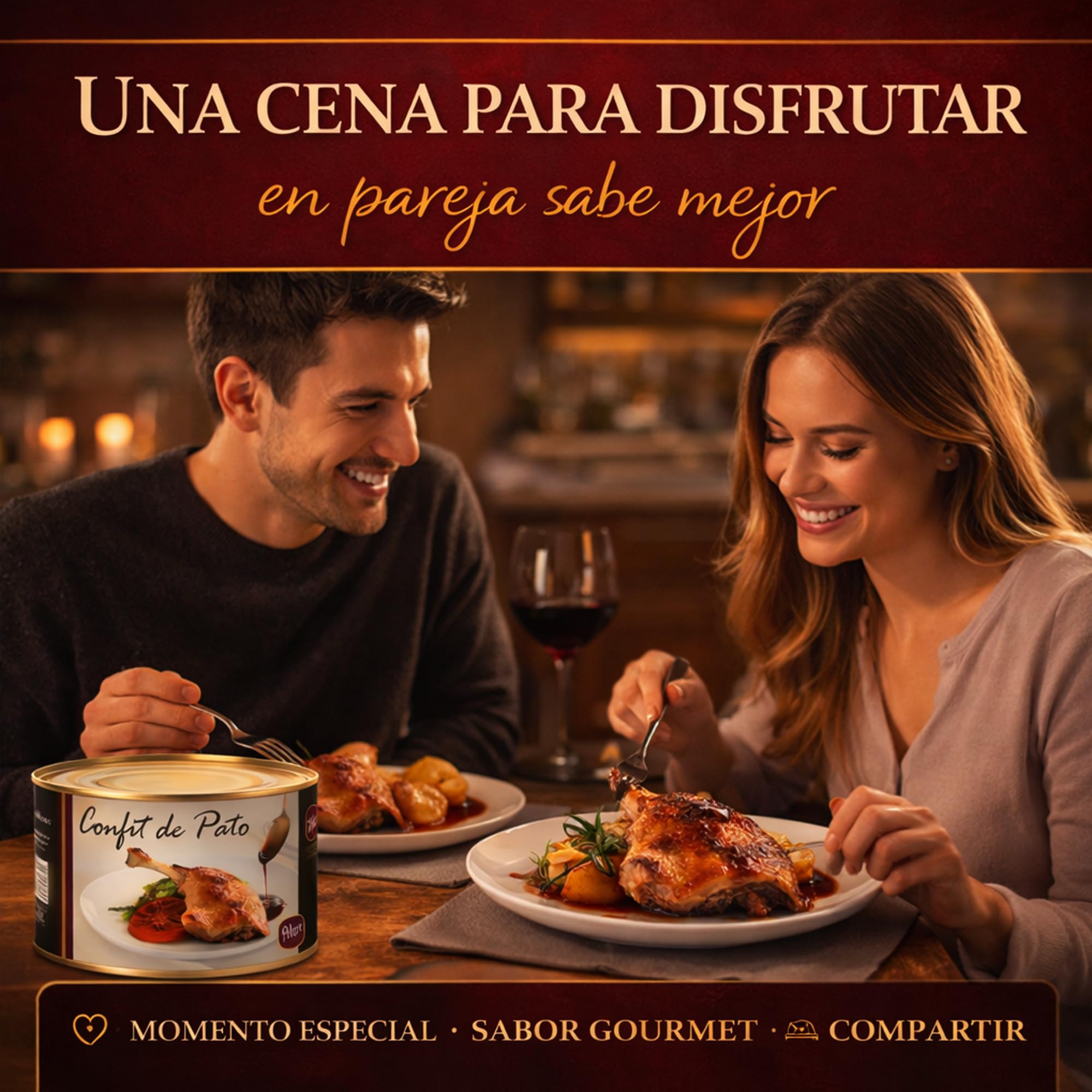 POLGRI Confit de Pato Muslos Confitados Gourmet 1350 g 4/5 Unidades Carne de Caza Premium Receta Manchega