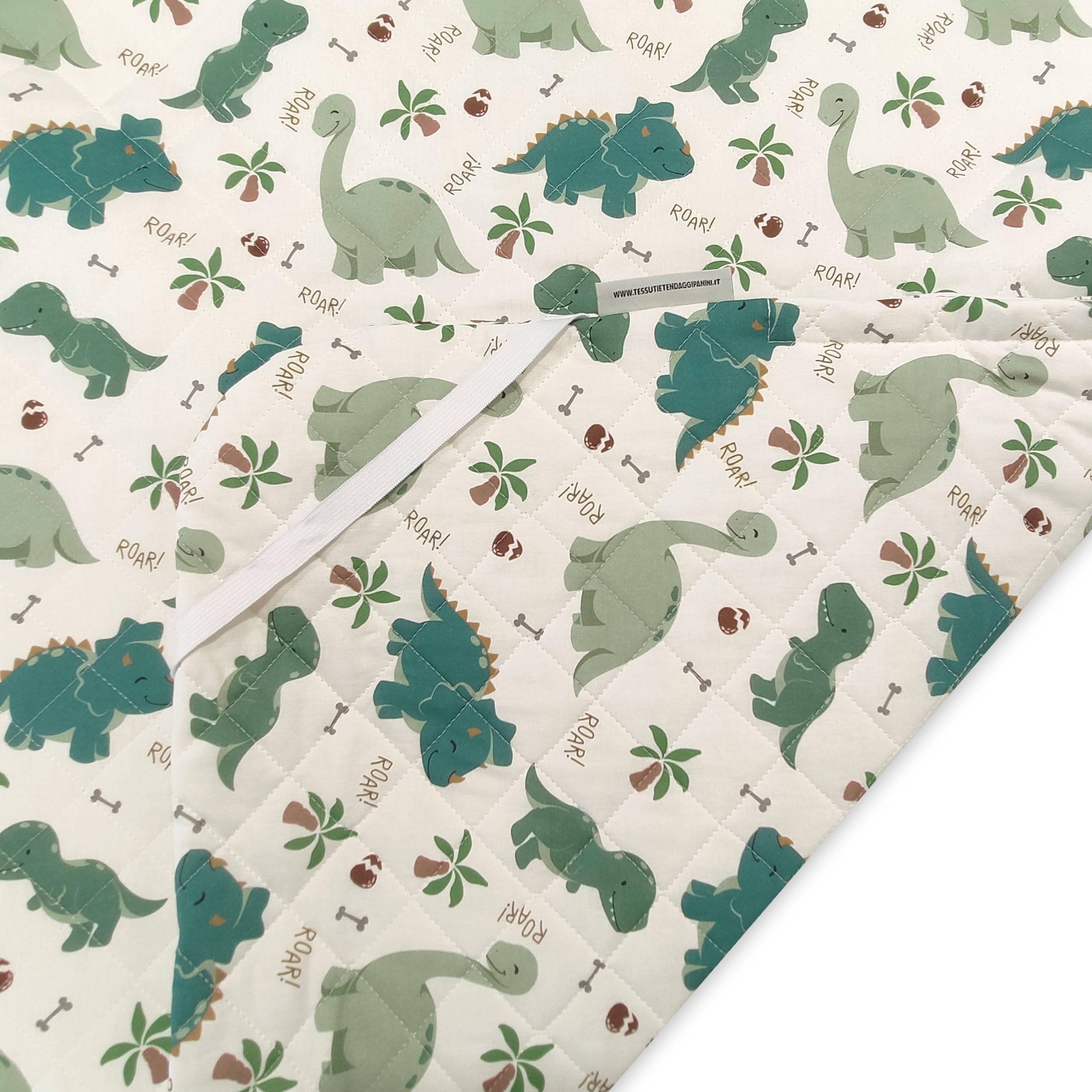Ensemble de maternelle, Gigoteuse et sac pour enfant et fille de 2 à 6 ans - Tissu matelassé 100 % coton couverture maternelle Dinosaures
